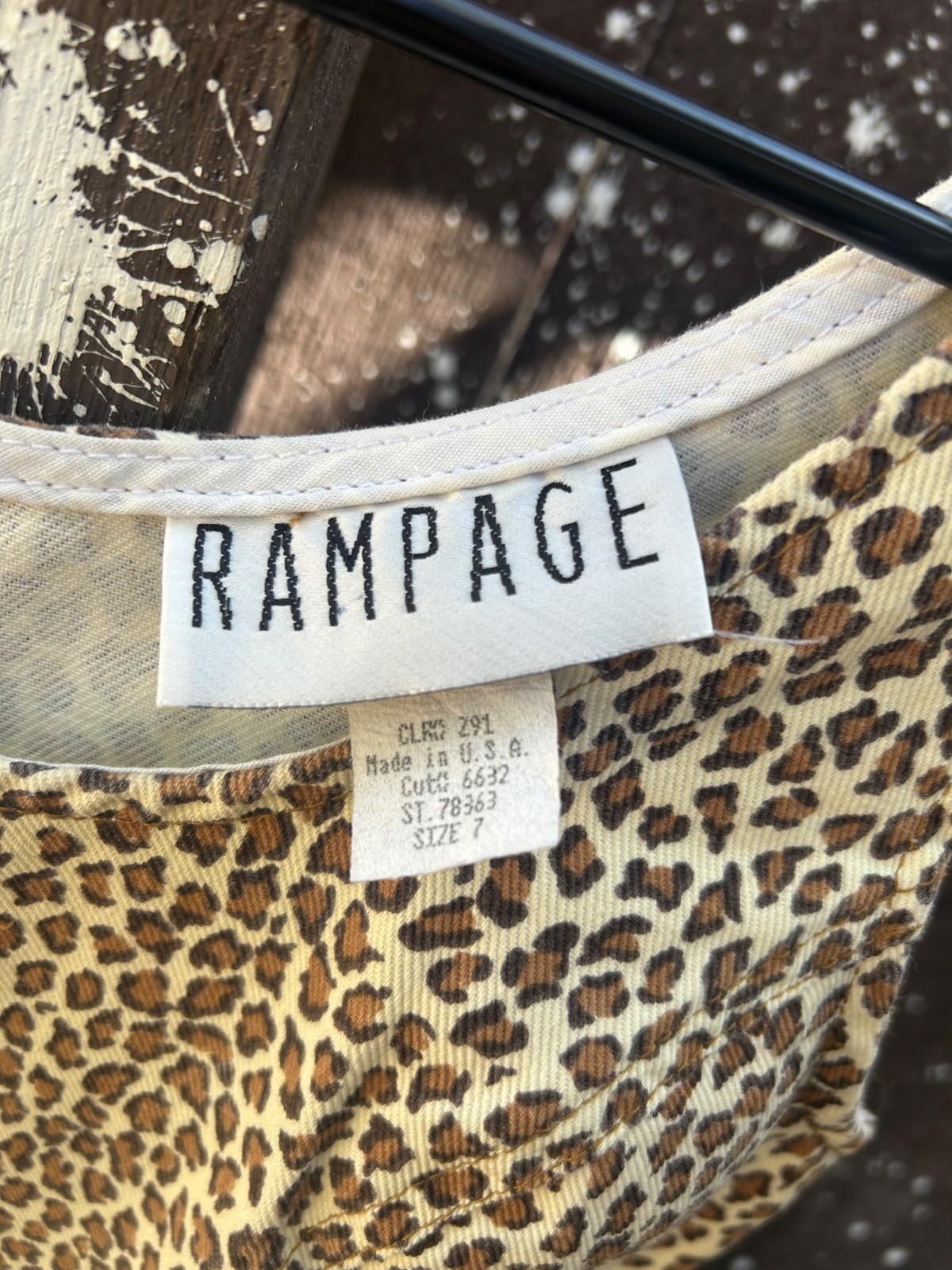 1990s Rampage vintage sheath mini wiggle leopard denim dress womens xs s 7