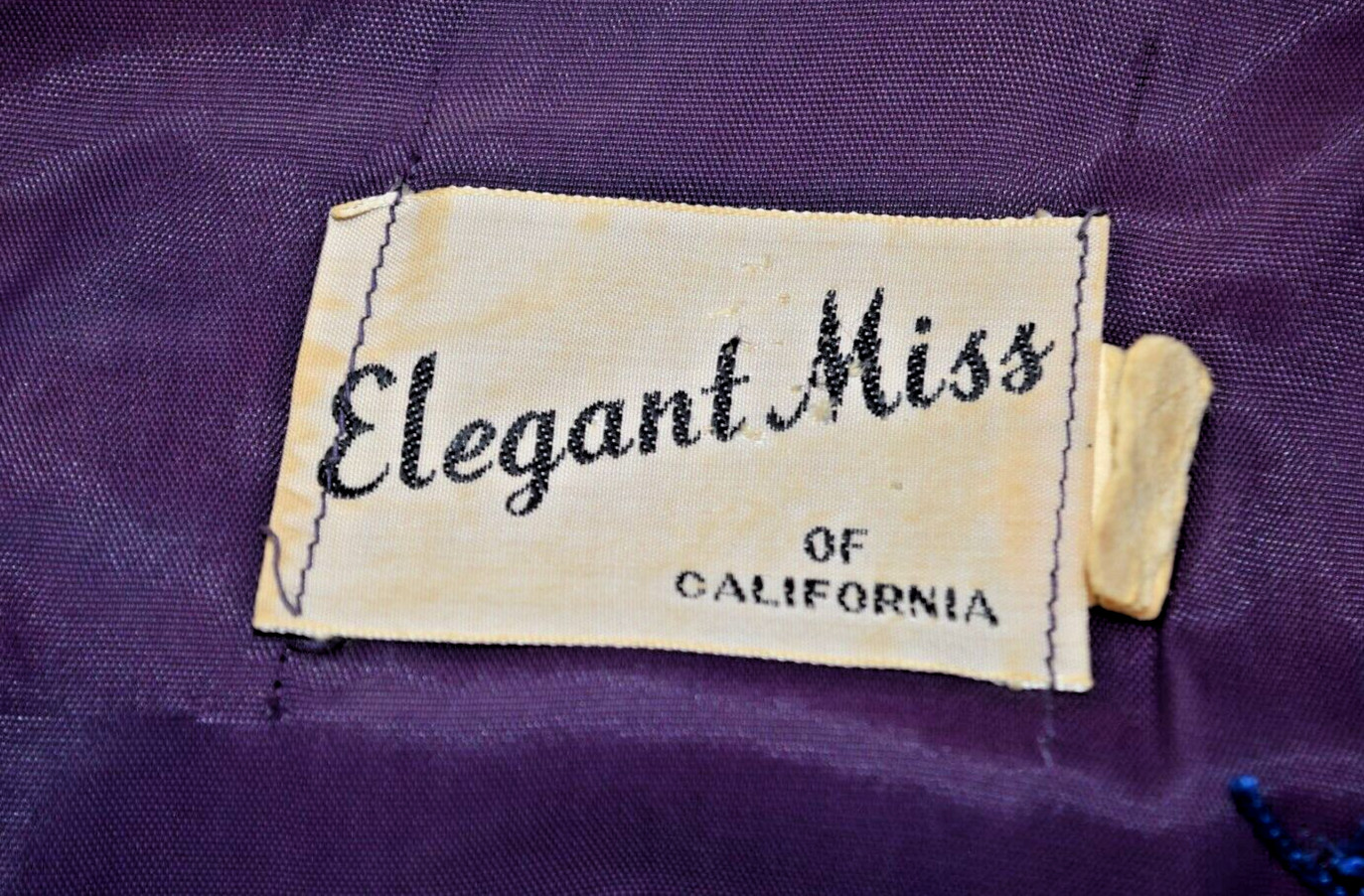 Vintage Flapper Dress Elegant Miss Size S/M 60s Silky Blue Tassels Ivory Ruffle