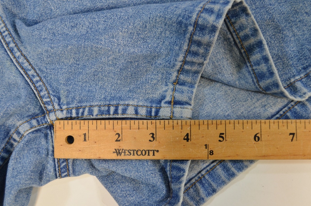 VTG Tommy Hilfiger Womens Denim Jean Shorts Medium Blue Wash 16 Big Flag Logo