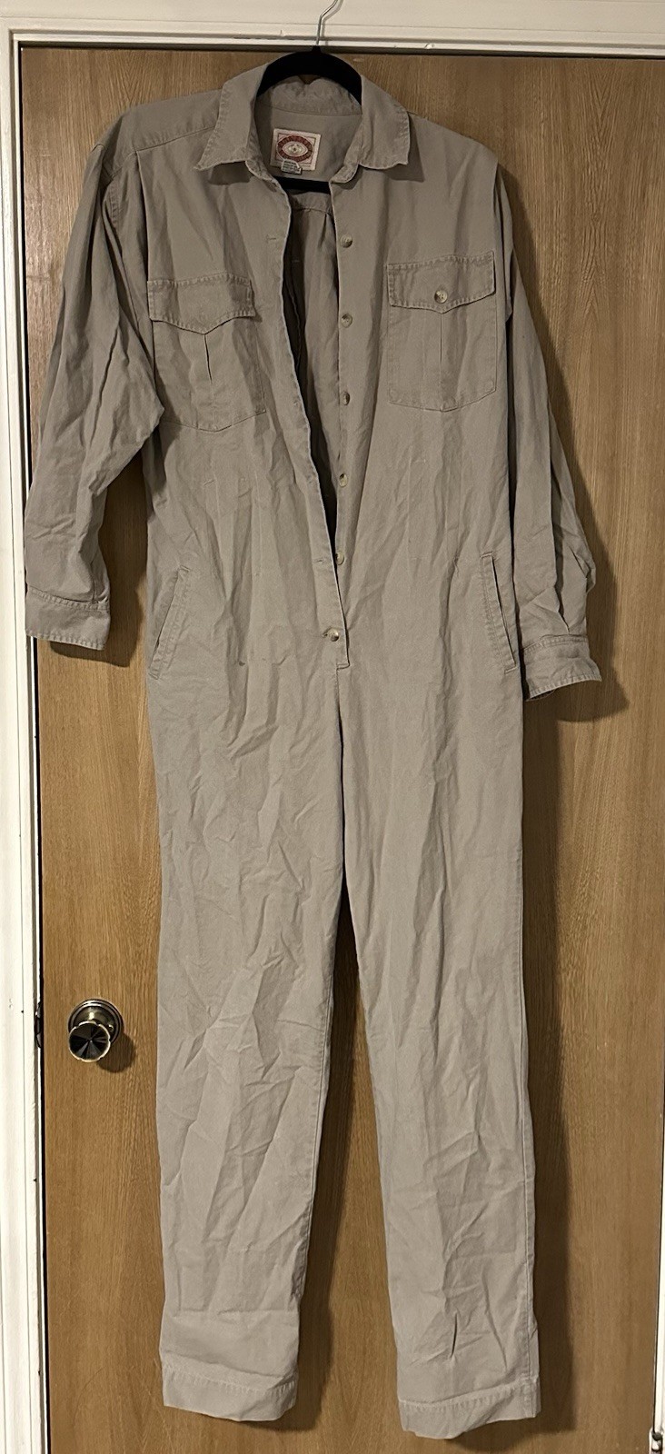 Vtg 80s Banana Republic Mill Valley Safari Coverall Jumpsuit Khaki Cotton Sz S