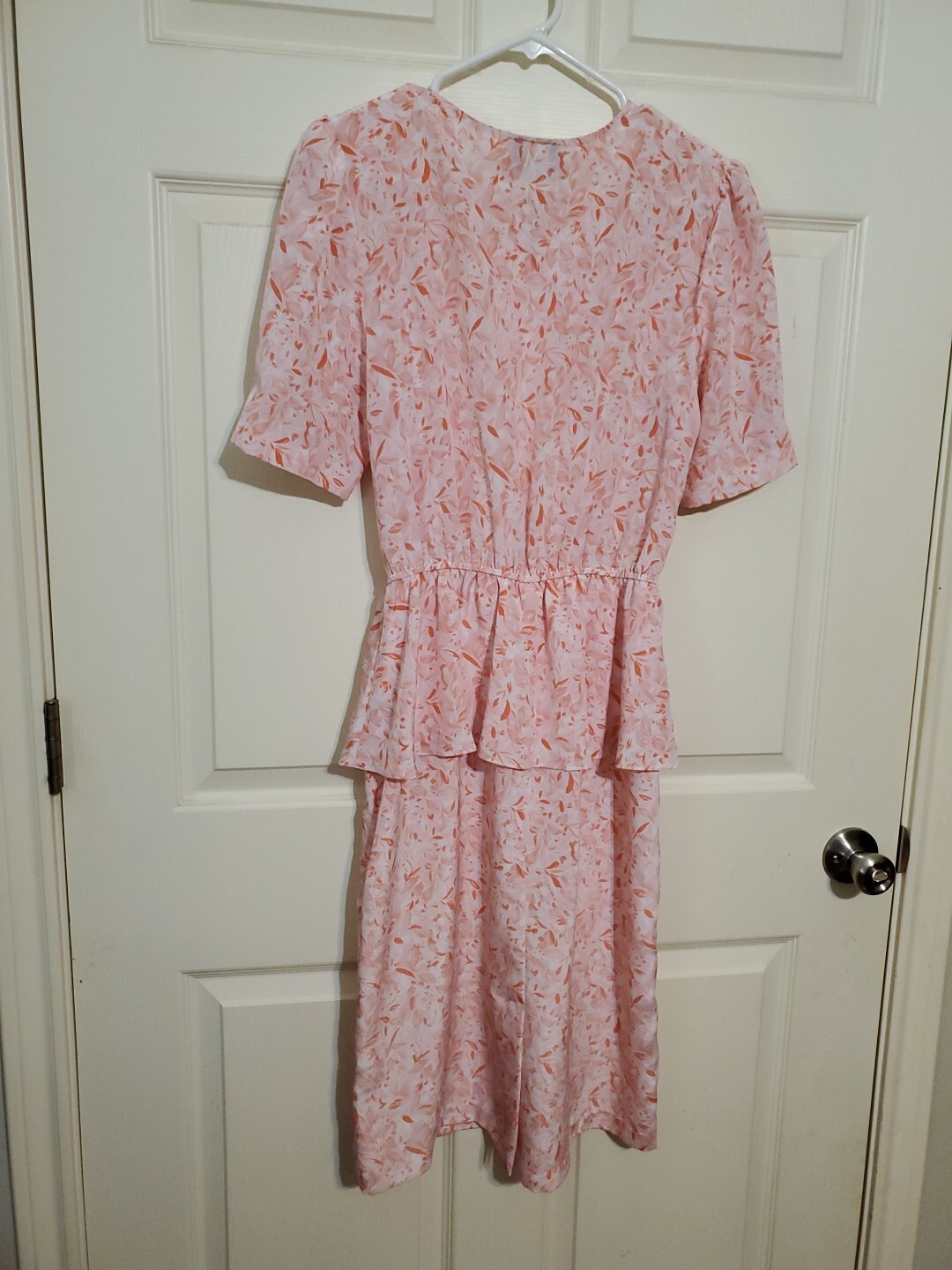 Pellini Petites By Von Bramlett 1980s Vintage Pastel Pink Floral Midi 9/10P