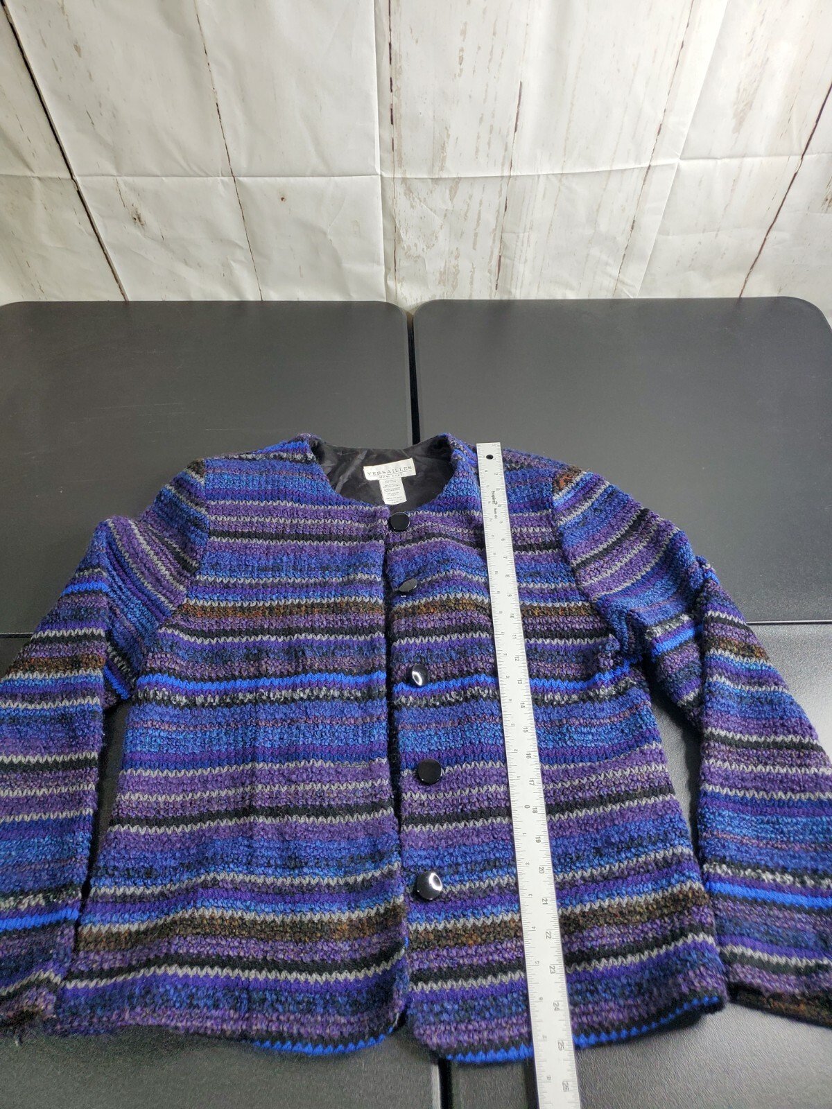 Versailles New York jacket 16 T Multicolor 5 button Acrylic Polyester Mom VTG