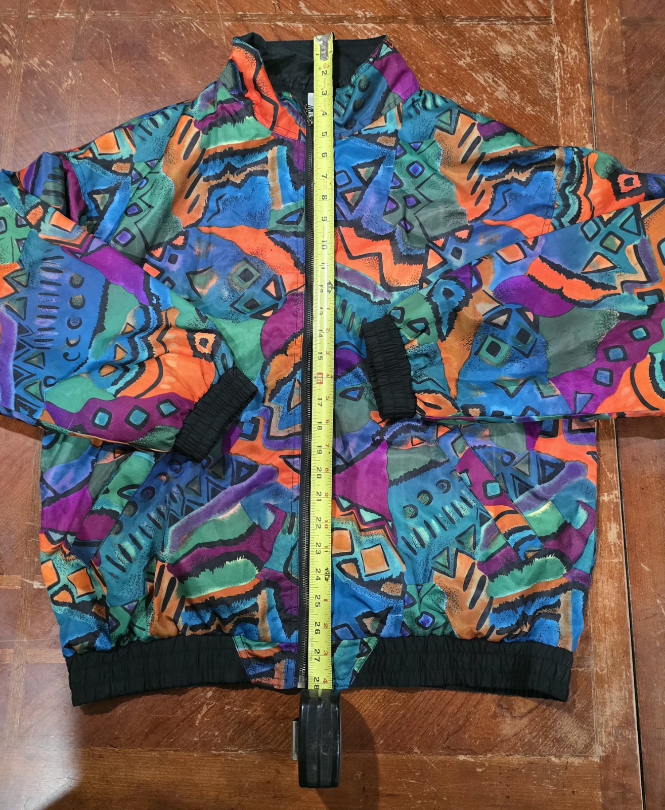 Vintage 1990s Beyond Performance Bold Abstract Geometric Windbreaker Size L