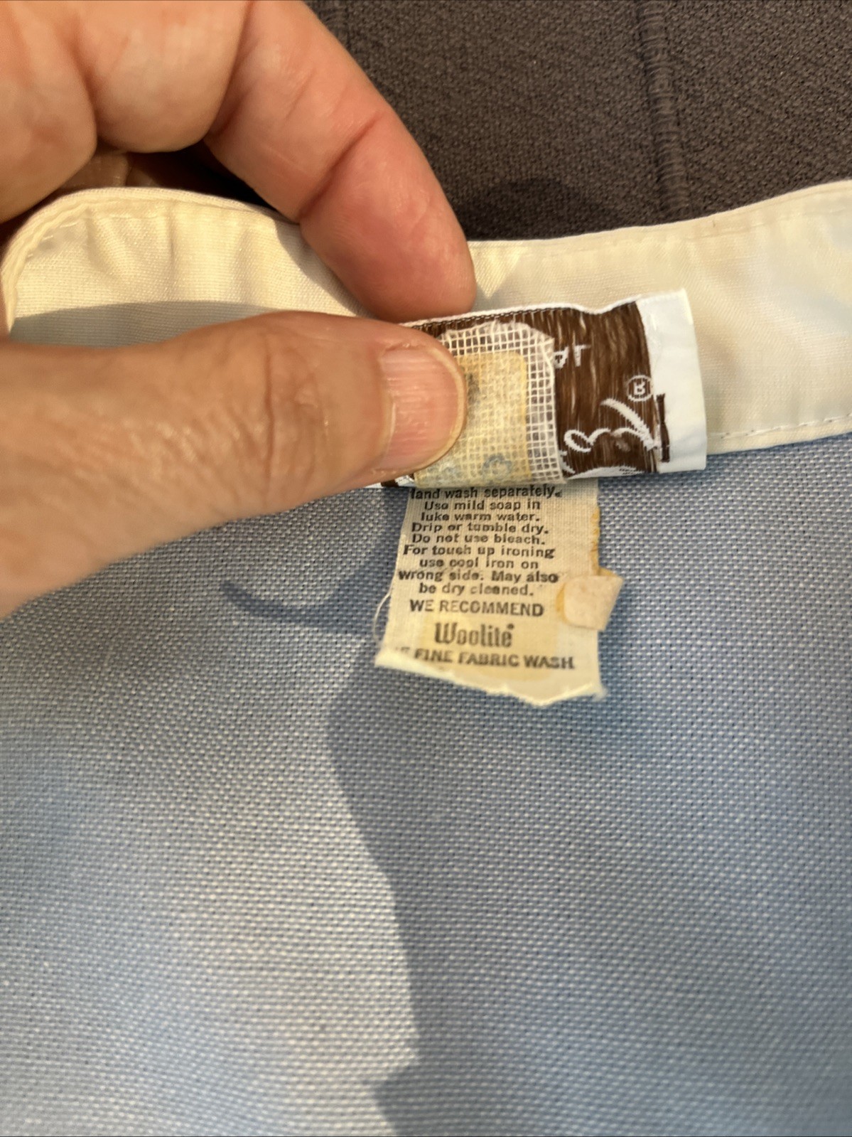 Leslie Fay Original Blue Oxford Cloth Sleeveless Shirtwaist