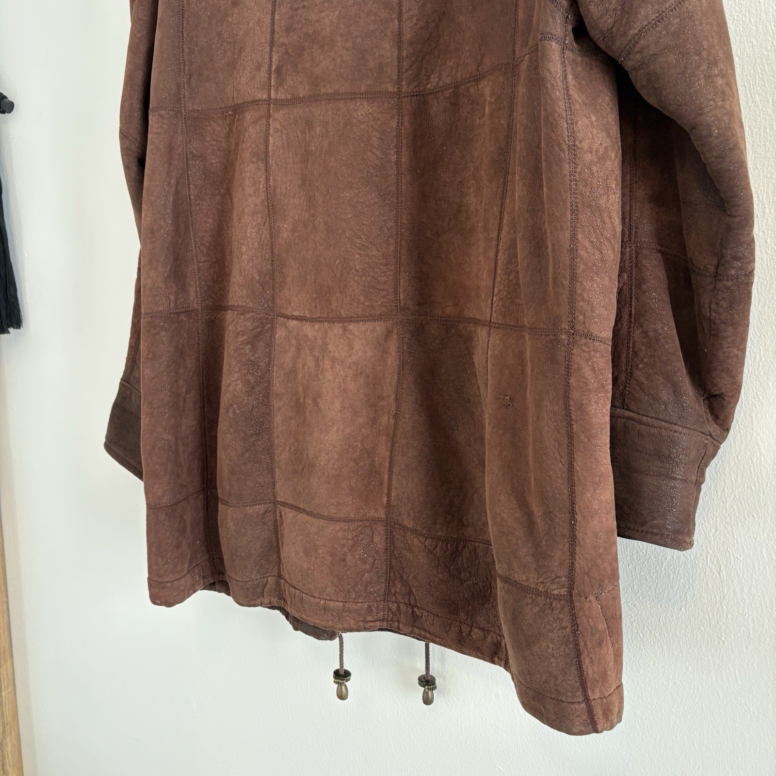 Vintage 70s Genuine Shearling Coat 100% Lambskin Brown Made in Uruguay Size 38 M