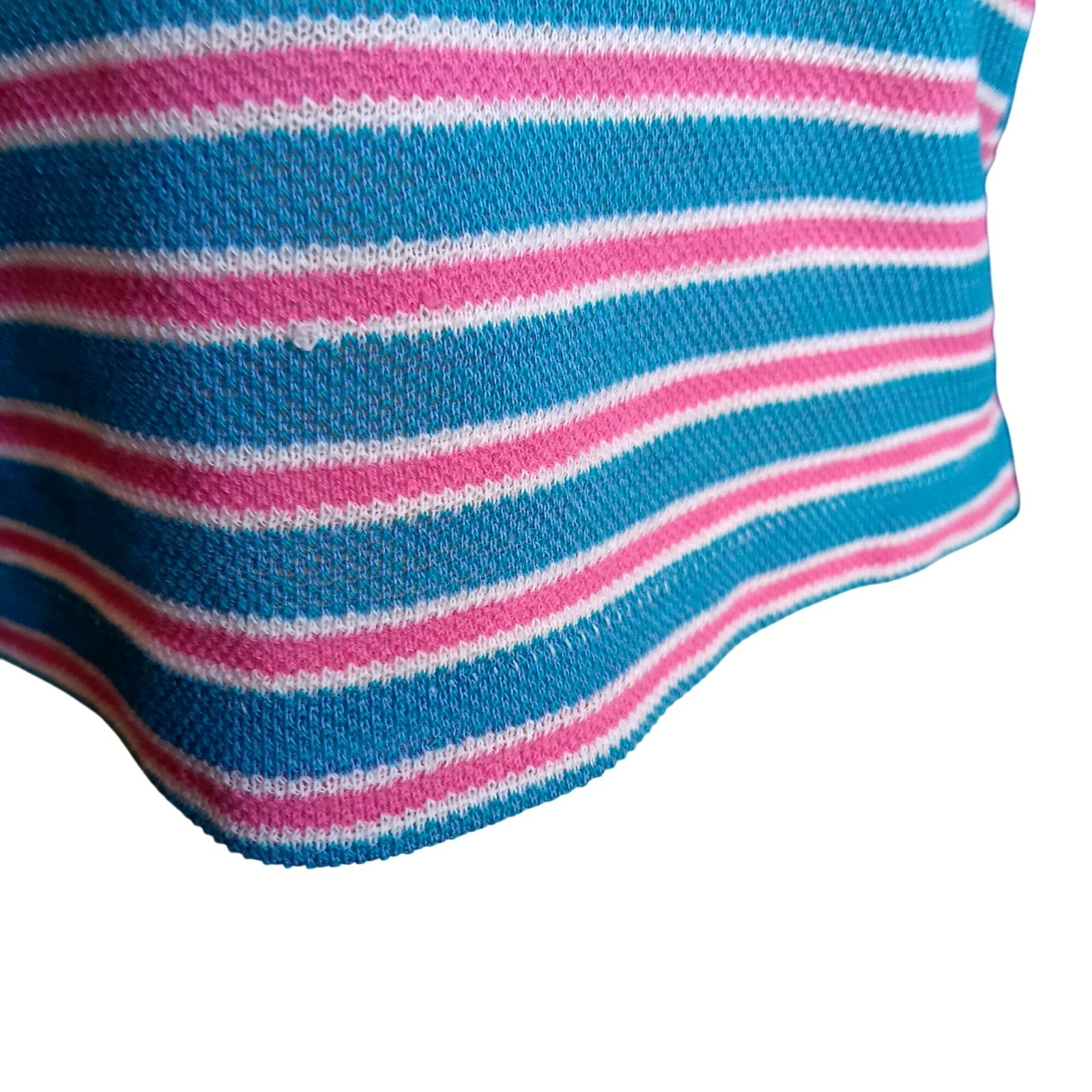 XXS Girls 12 True Vintage T-shirt SIngle Stitch Striped Knit Top 1970’s Ringer
