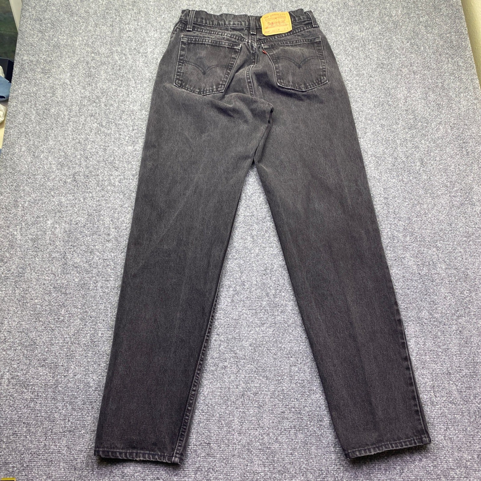 Vintage Levis 560 Loose Fit Straight Leg Black Denim Jeans 11 Long USA 1995