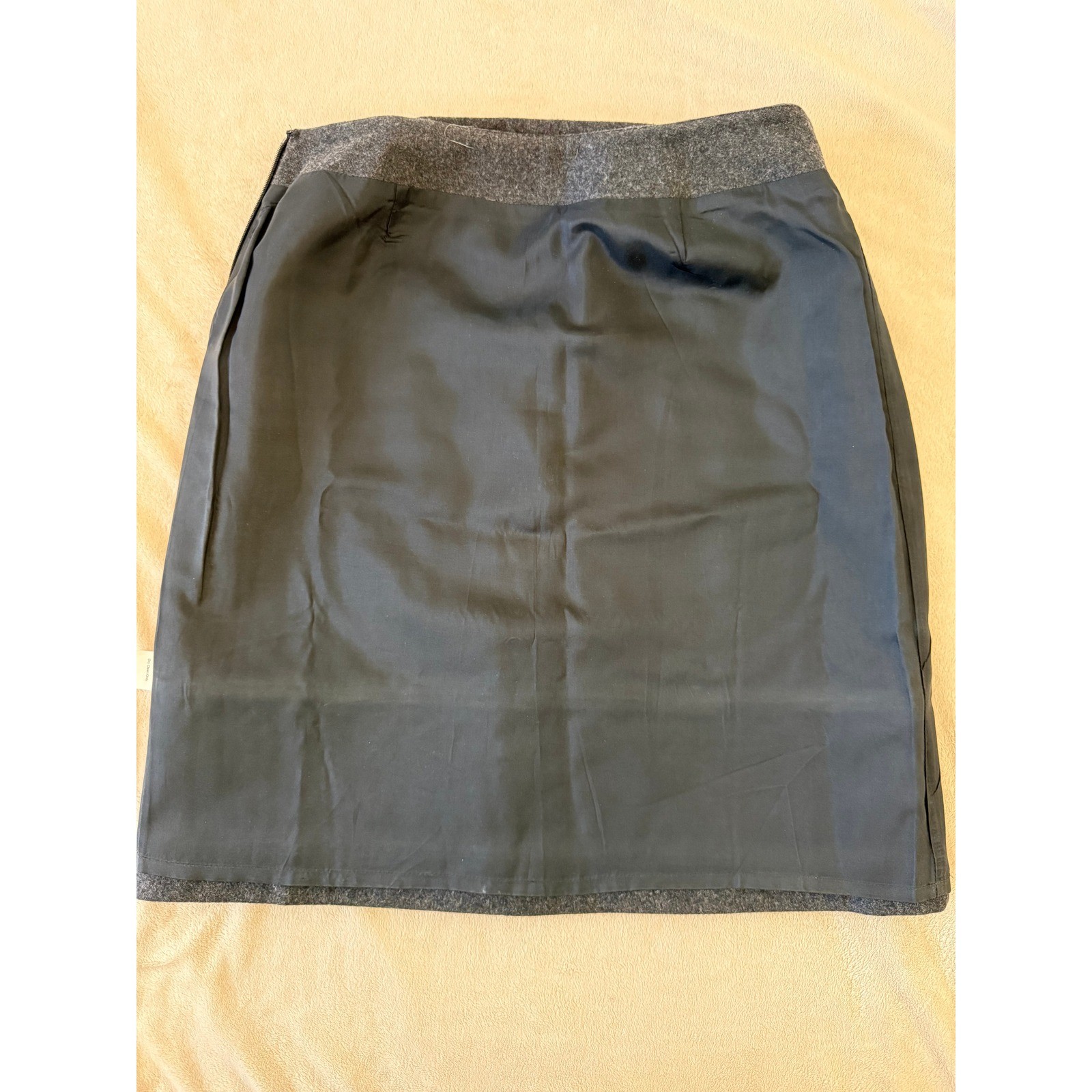 Vintage 90’s J. Crew Charcoal Gray A-Line Wool Pencil Skirt made in Hong Kong 6