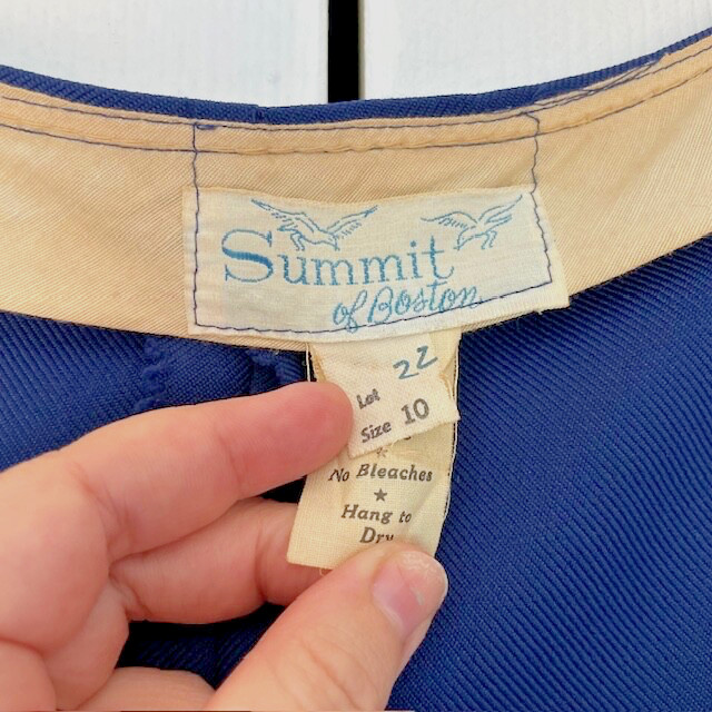 Classic Vintage Navy Blue Skirt By Summit Of Boston Women’s Size 10 1970’s