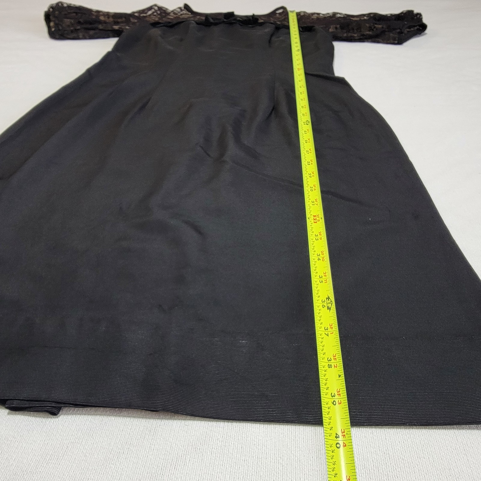 Vintage 40s Maxwell Black Lace Cocktail Dress Womens Size S/M