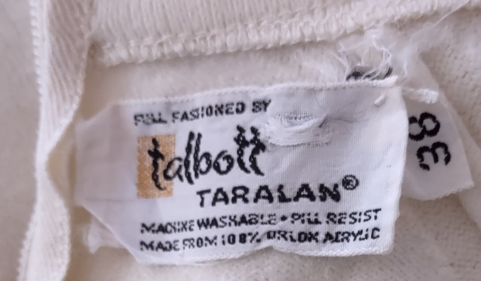 Talbot Taralan MOD Vintage 60’s Knit Cream Black Orlon Acrylic Skirt Top Set S/M