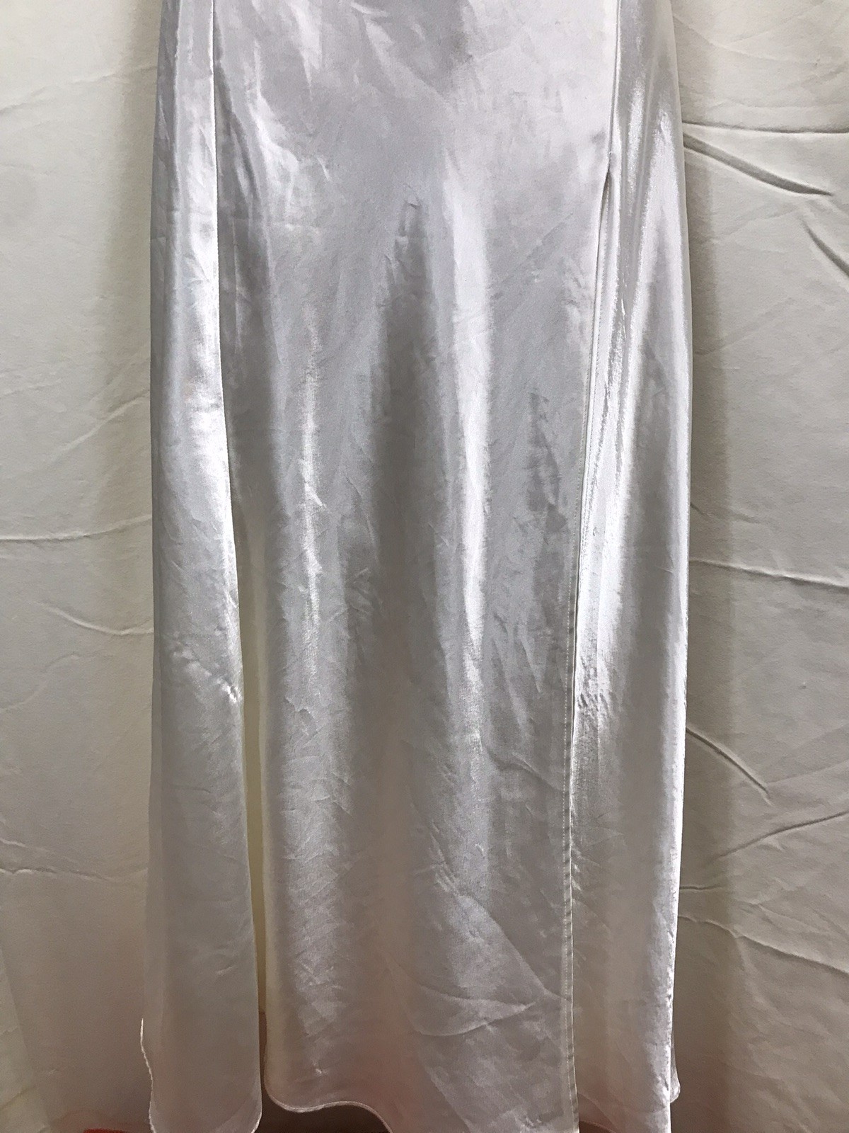 Victoria’s Secret Vintage Satin Lace Maxi Nightgown Champagne Slip Dress Sz L