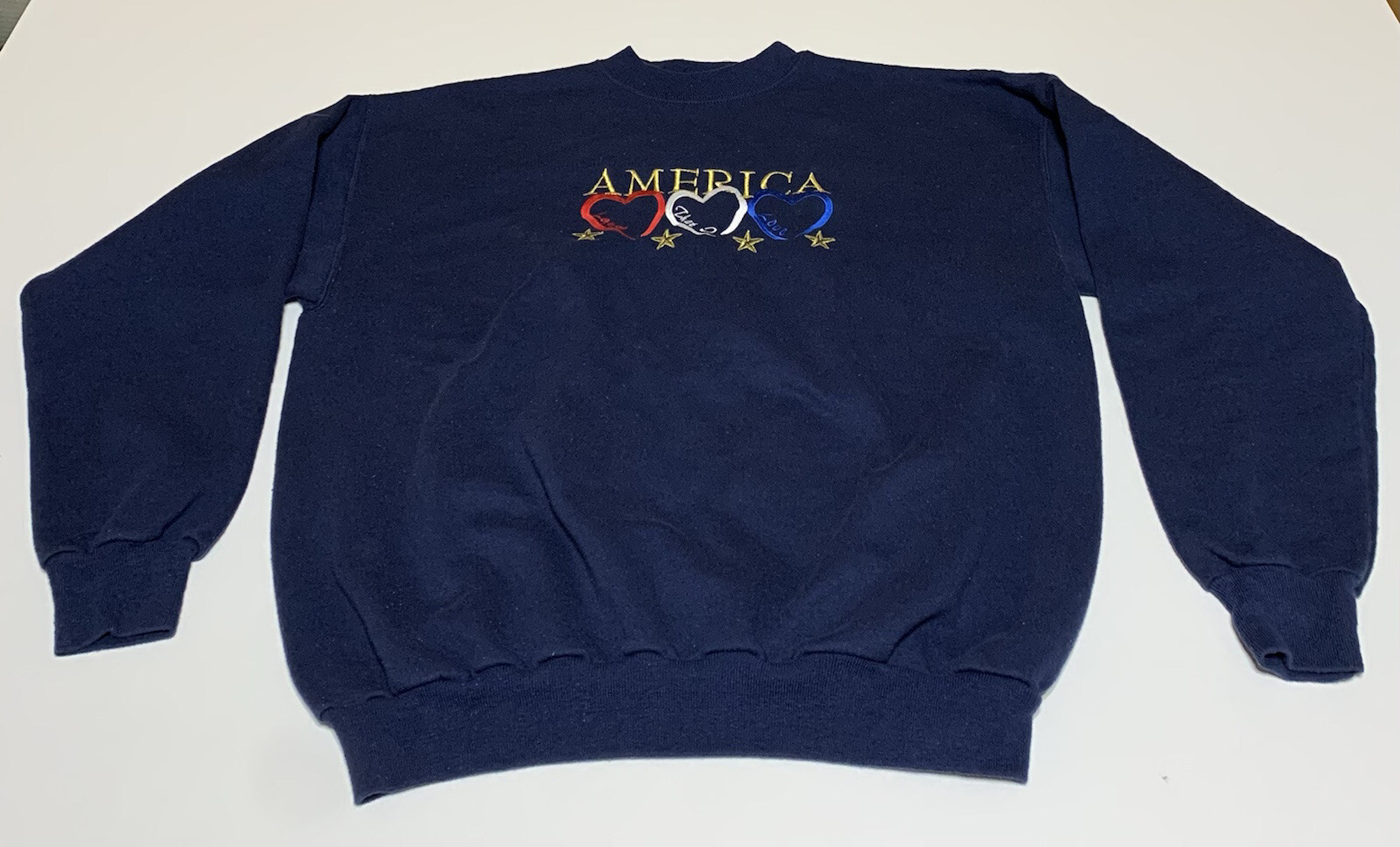 Vintage MC Sportswear Crewneck Sweatshirt Grandma Adult Large L Blue America