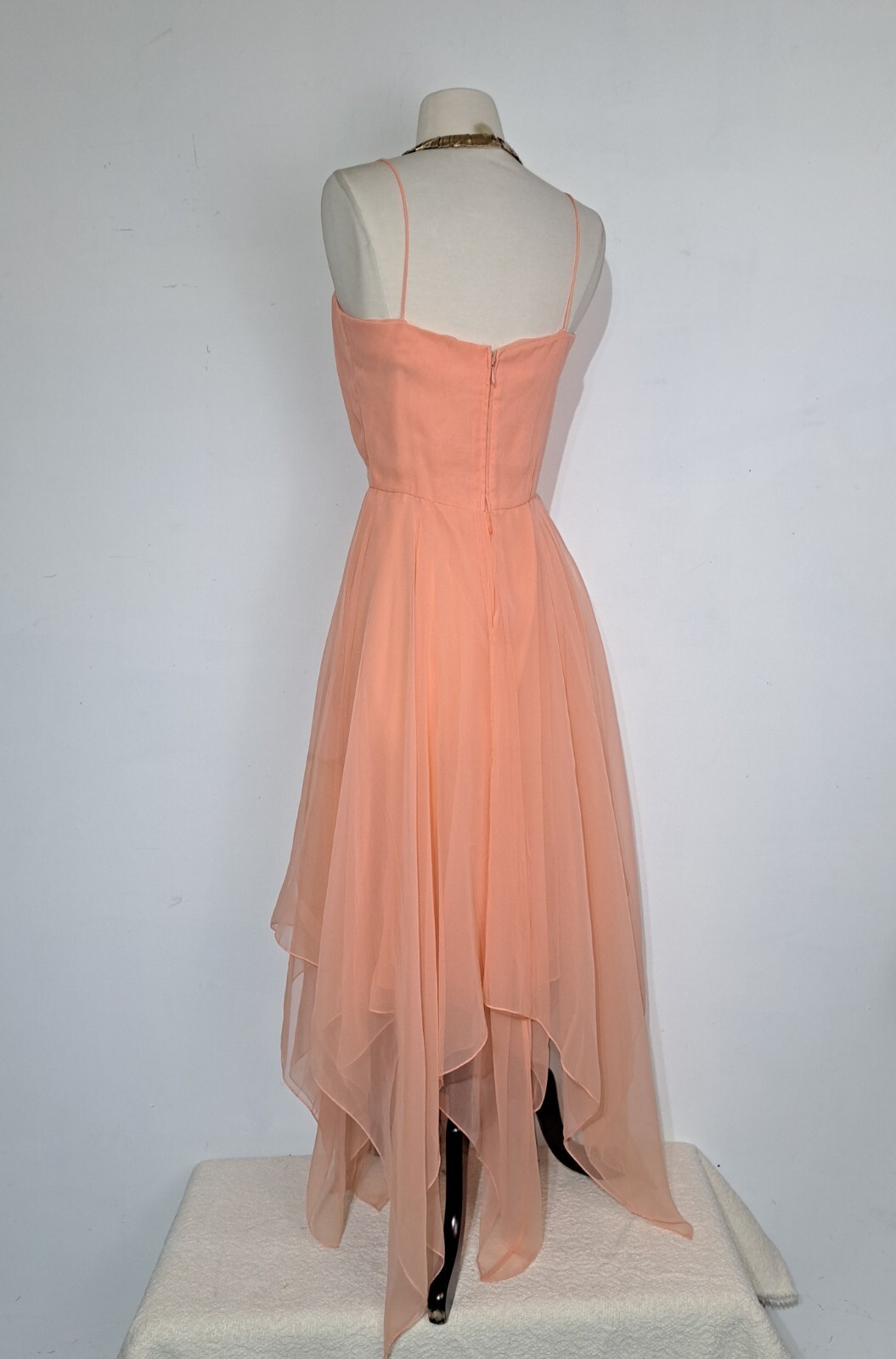 Vintage 1970s Handkerchief Festival Dress XS Don Luis de Espana Double Chiffon