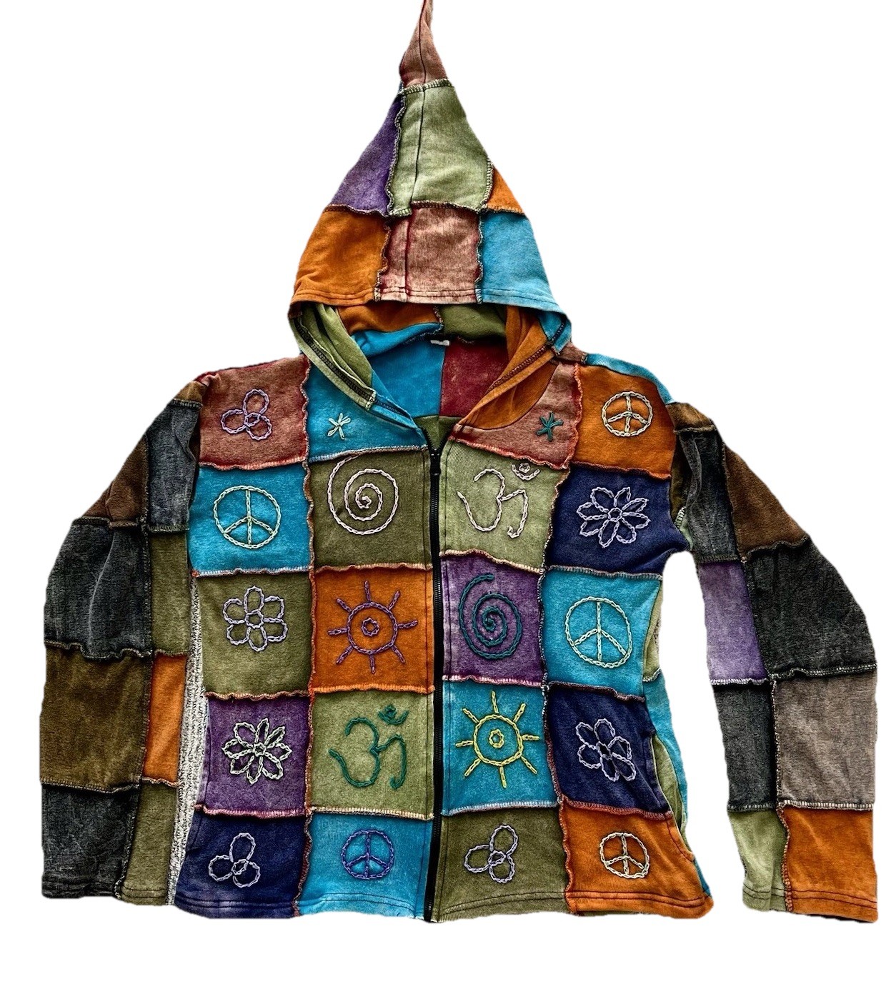 Rising International Jacket Boho Festival Women Quilted patchwork Hippie Large