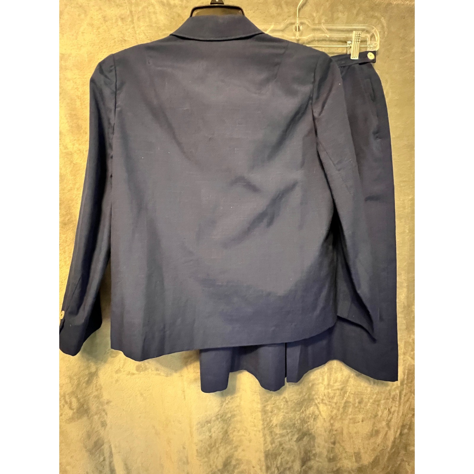Country Sophisticates Pendleton 12 Blue Silk Wool Skirt Suit Vintage