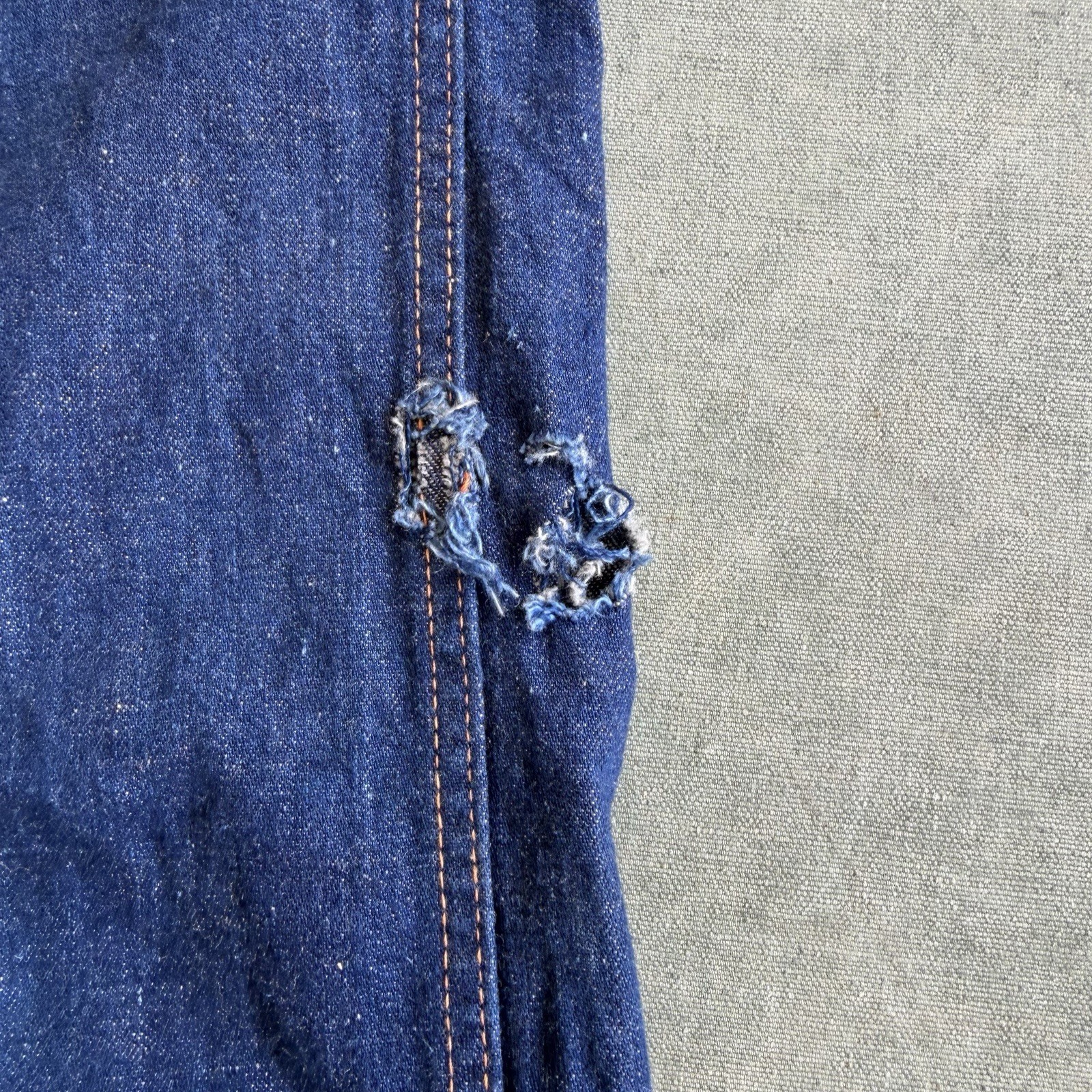 1950s Stockton Of Dallas Side Zip Denim Pants Dark Blue Jeans Vintage 1960s