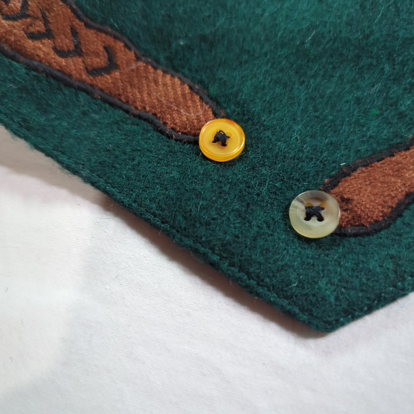 Vtg Ashley Hill Wool Vest Womens L Green Christmas Tree Cabin Buttons Country