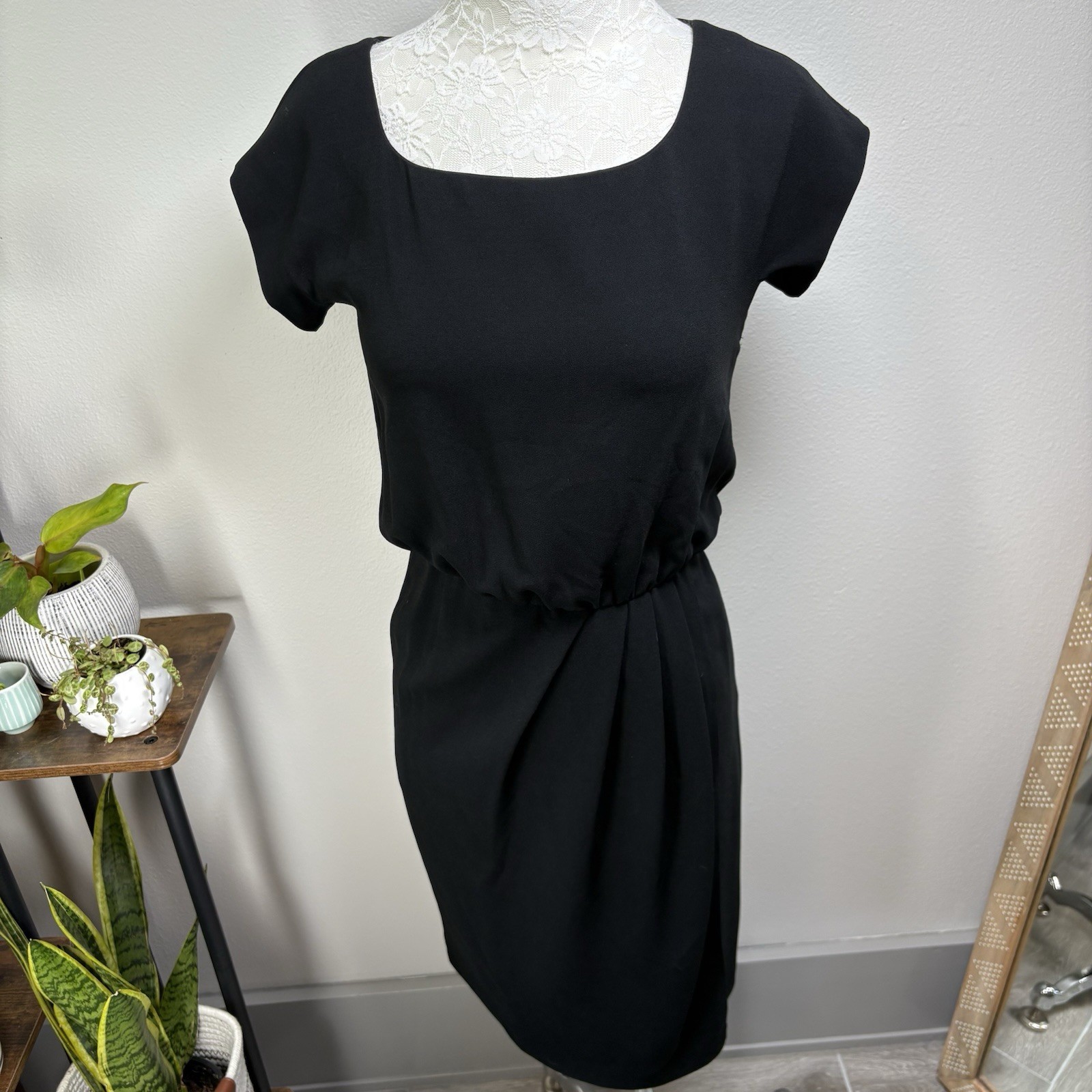Moschino Cheap And Chic Black Sheath Elastic Waist Dress Size 4