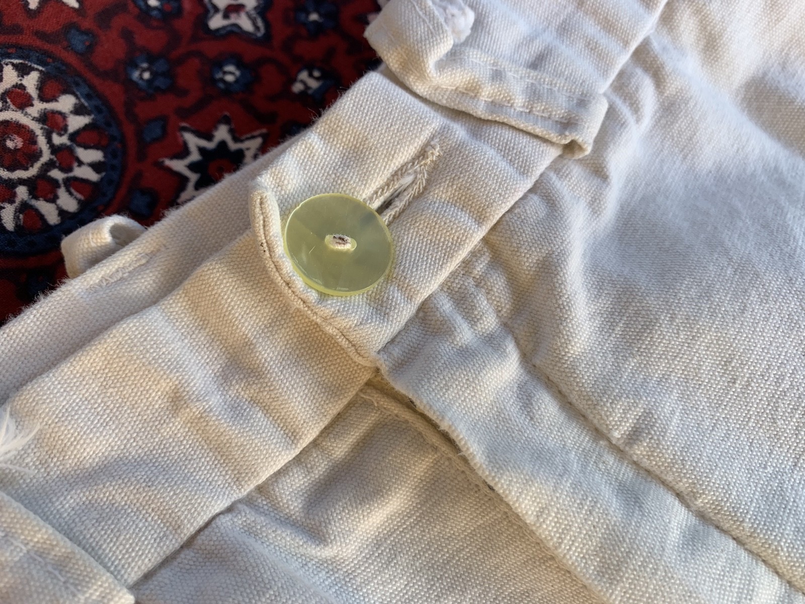vintage 1970s Paris SYM français Wide Flare Leg cotton Twill Pants 30 x 30