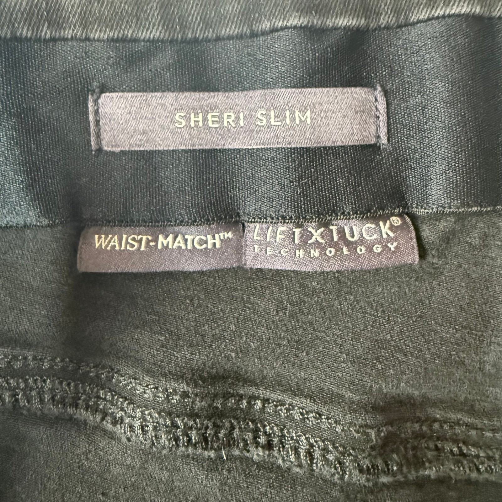 NYDJ Sheri Slim Women Large Vintage Black Waist-Match Lift Tuck Denim MSHBSS8984