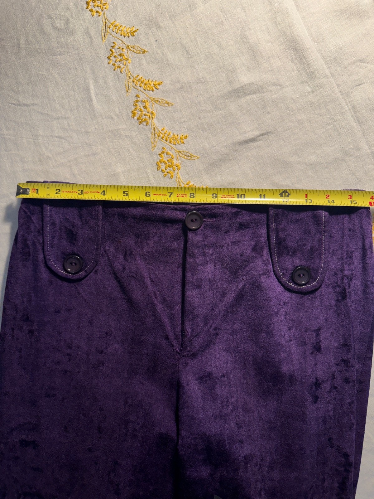 Groovy VTG 1960s Purple Velvet Pants