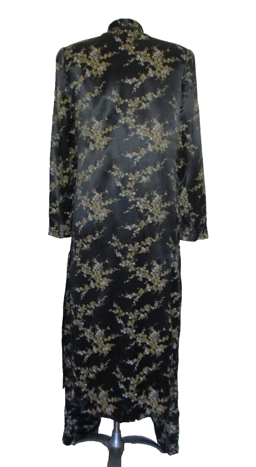 Vintage Design Todays Chinese Cheongsam Maxi Coat Pant Set Outfit Women S Satin