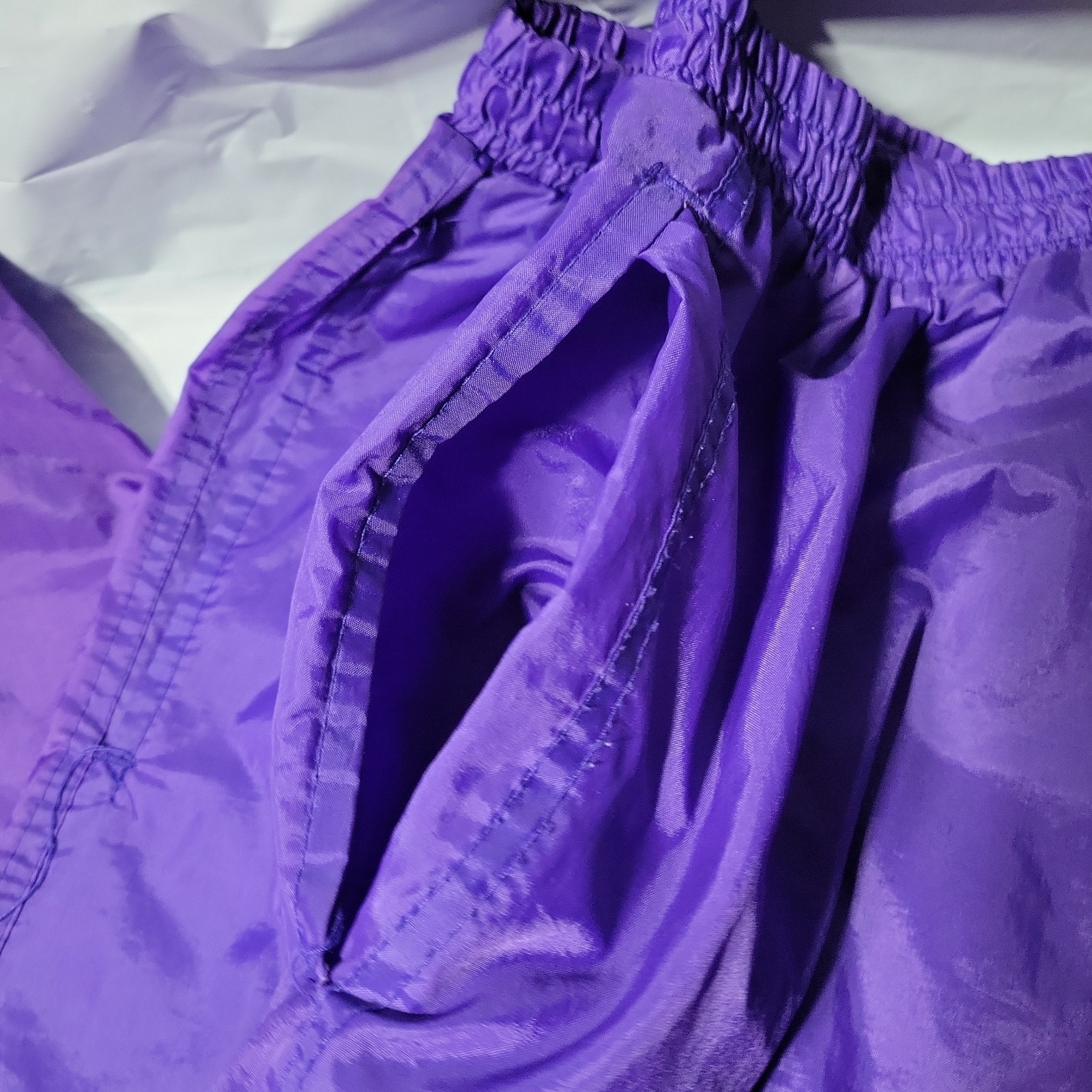 80s 90s L Windbreaker Set Jacket Pants Retro Purple Blak Track Suit Jacket Pants