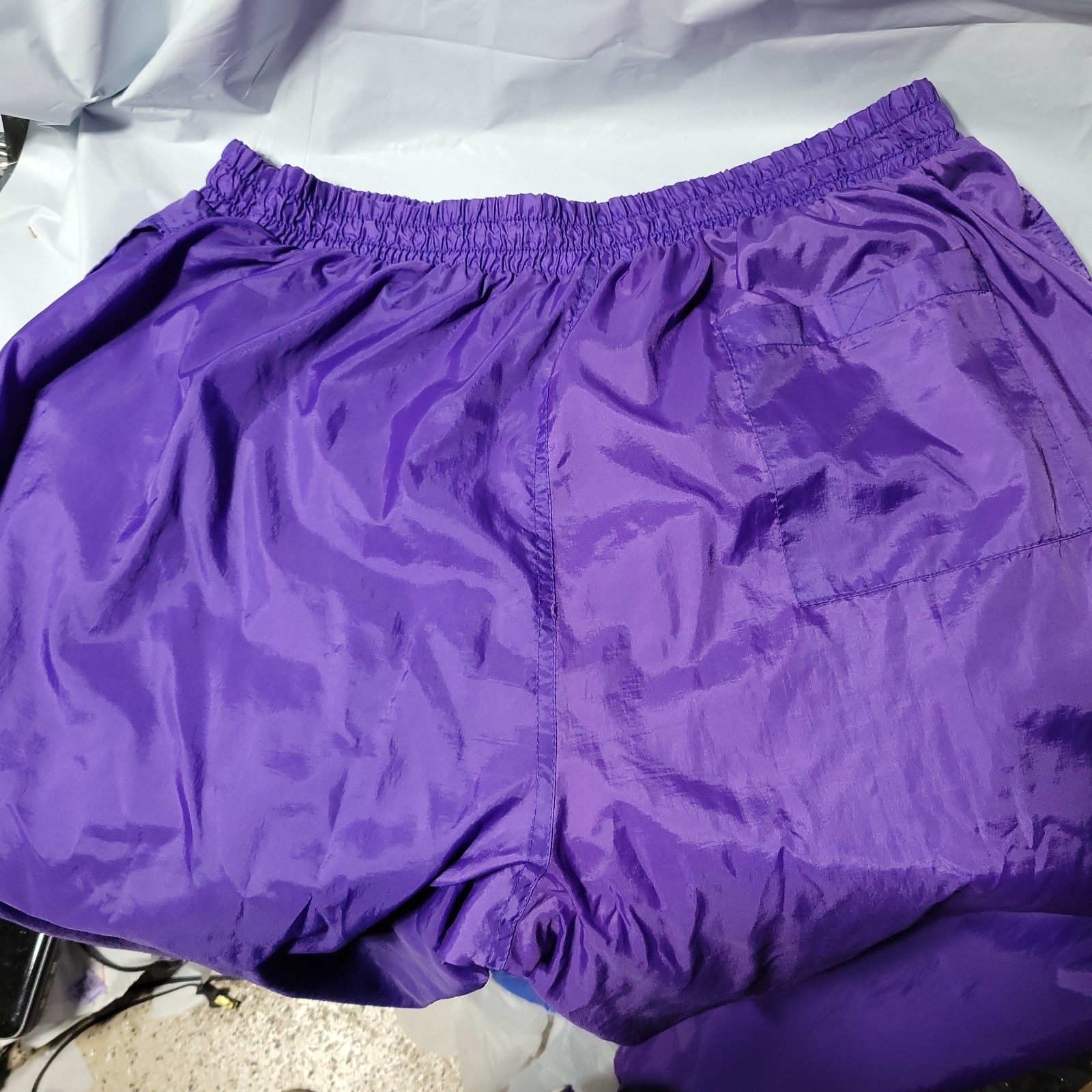 80s 90s L Windbreaker Set Jacket Pants Retro Purple Blak Track Suit Jacket Pants