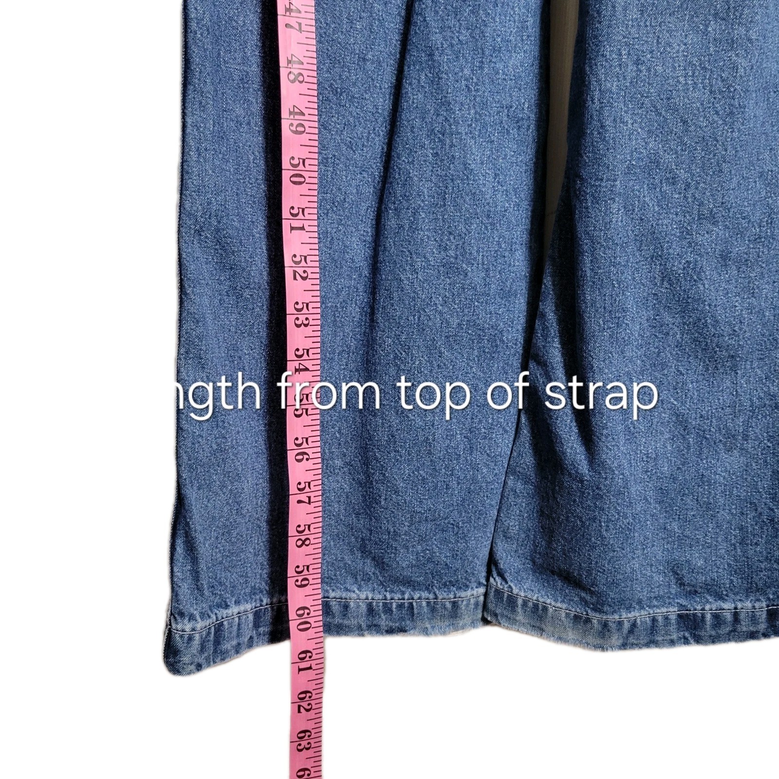 Vintage Ikeda Carpenter Wide Leg Denim Bib Overalls Size Large 90’s Medium Wash