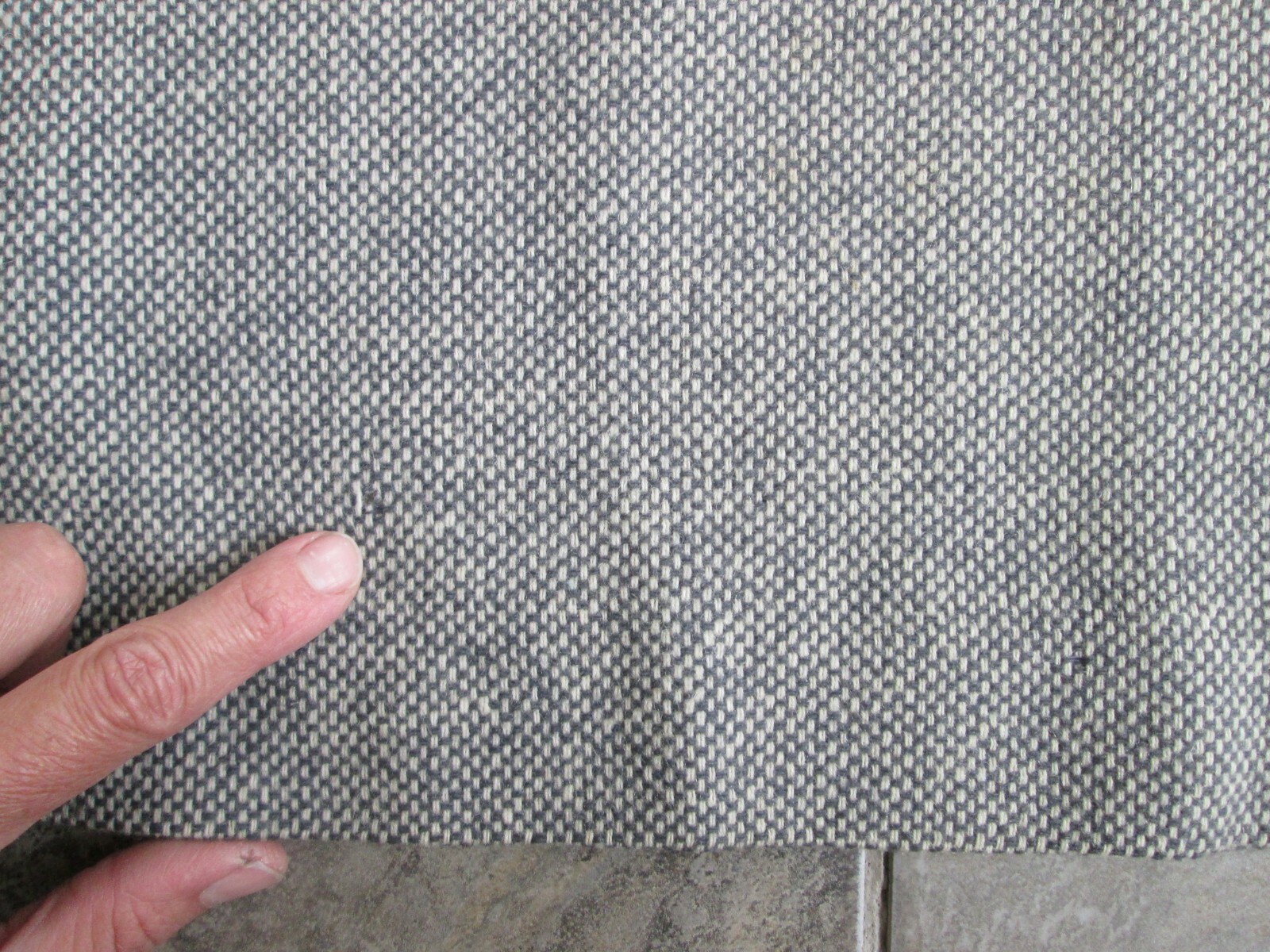 VTG Original Suit Skirt Set Jacket Medium Wool Gray White Purple Checkered Lined