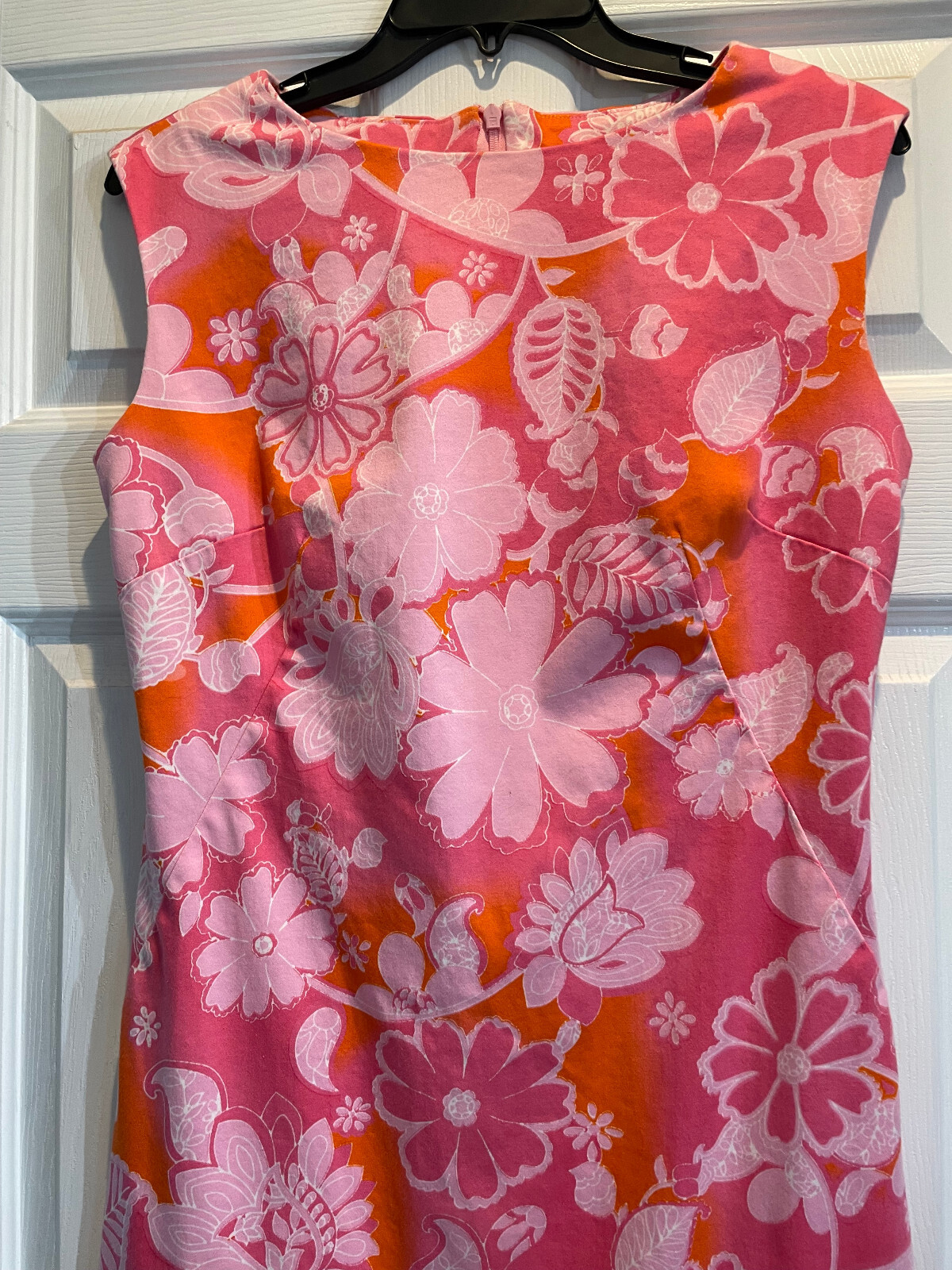 Vintage Hawaiian print Maxi Dress Size S Cotton/polyester stretchy