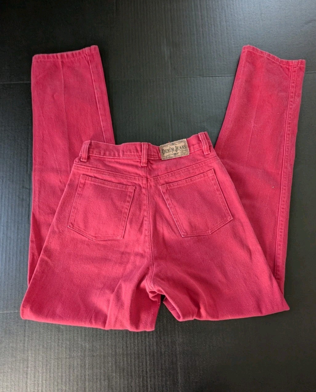 RARE Vintage 90s Denum Jeans by Panhandle Slim Red Tall Cowgirl W26 L32 USA