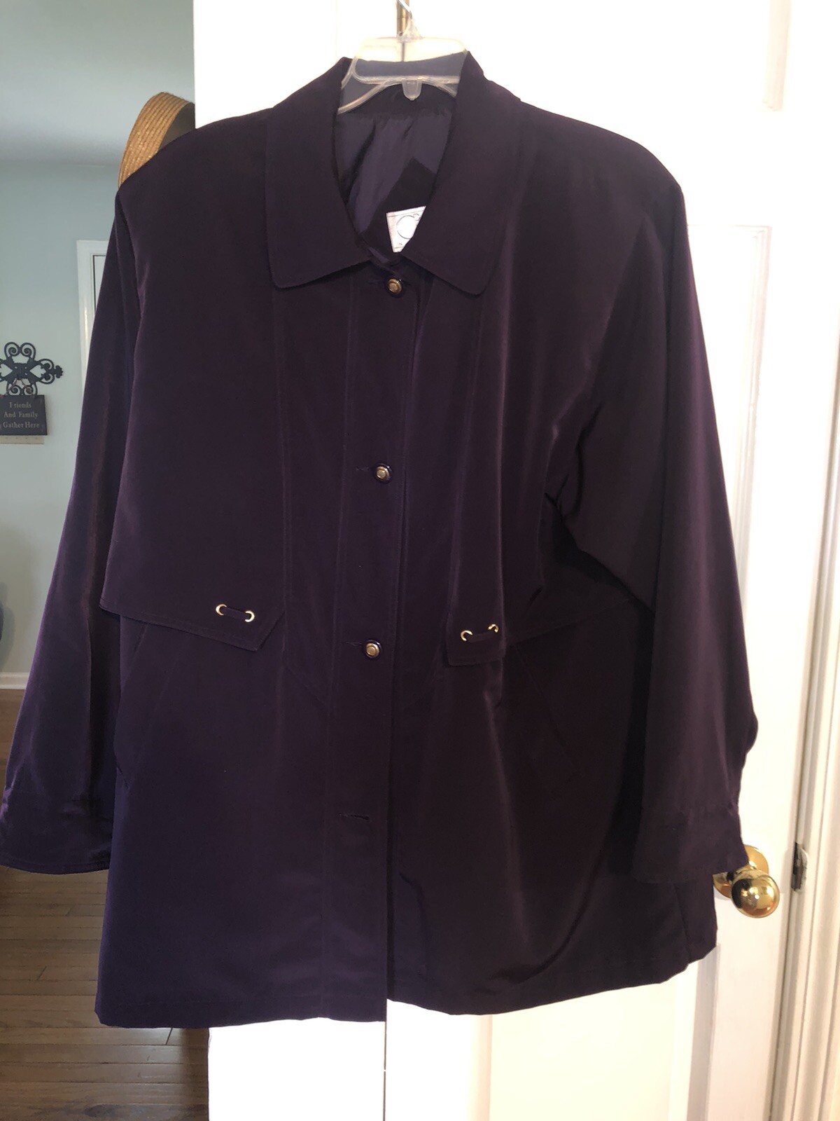 Vintage CBO New York Over Coat Womens Plus Size 1 X Purple Light Weight