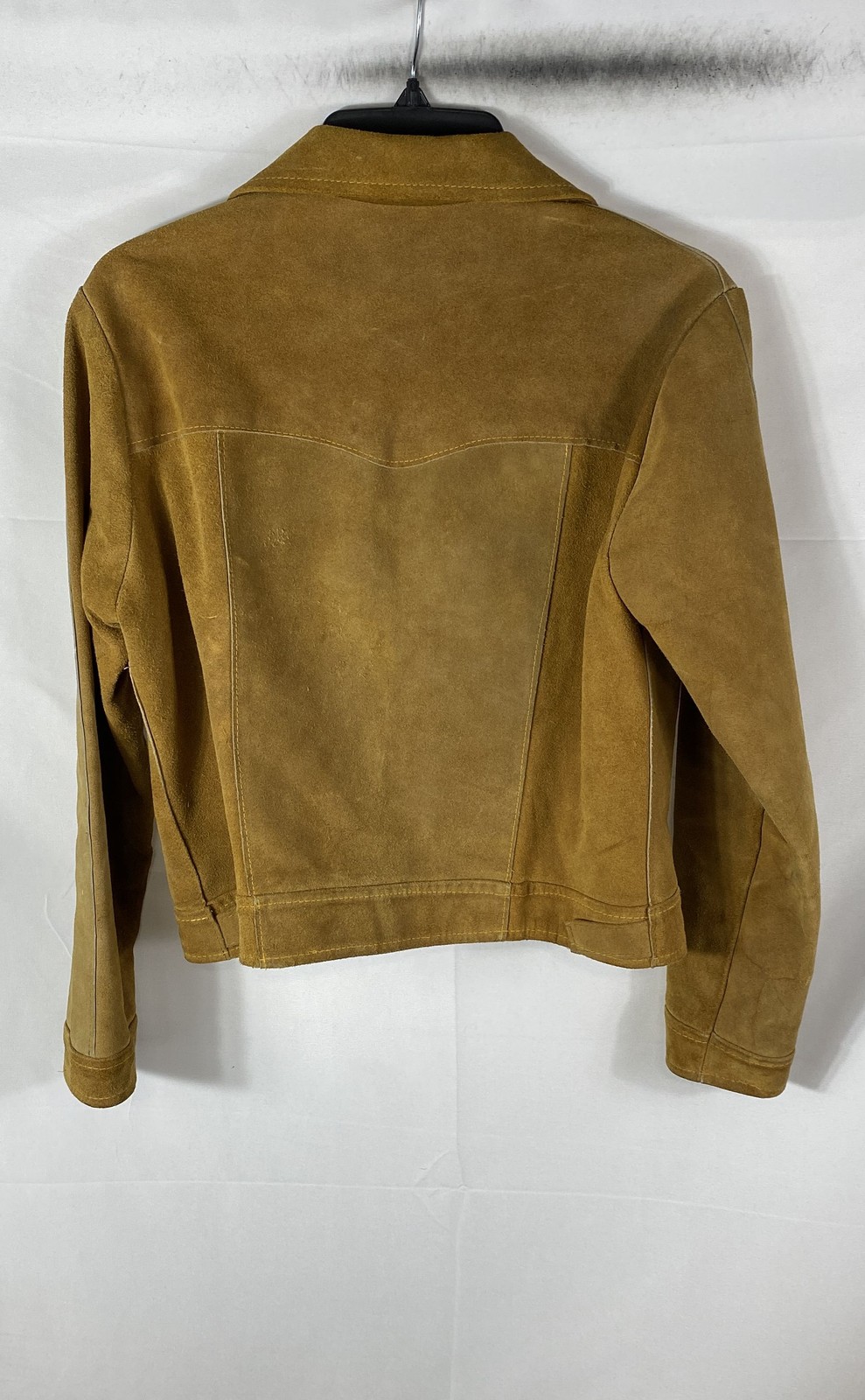 Vintage 70s Pioneer Wear Suede Jacket Western Trucker Made in USA Aztec Sz 14