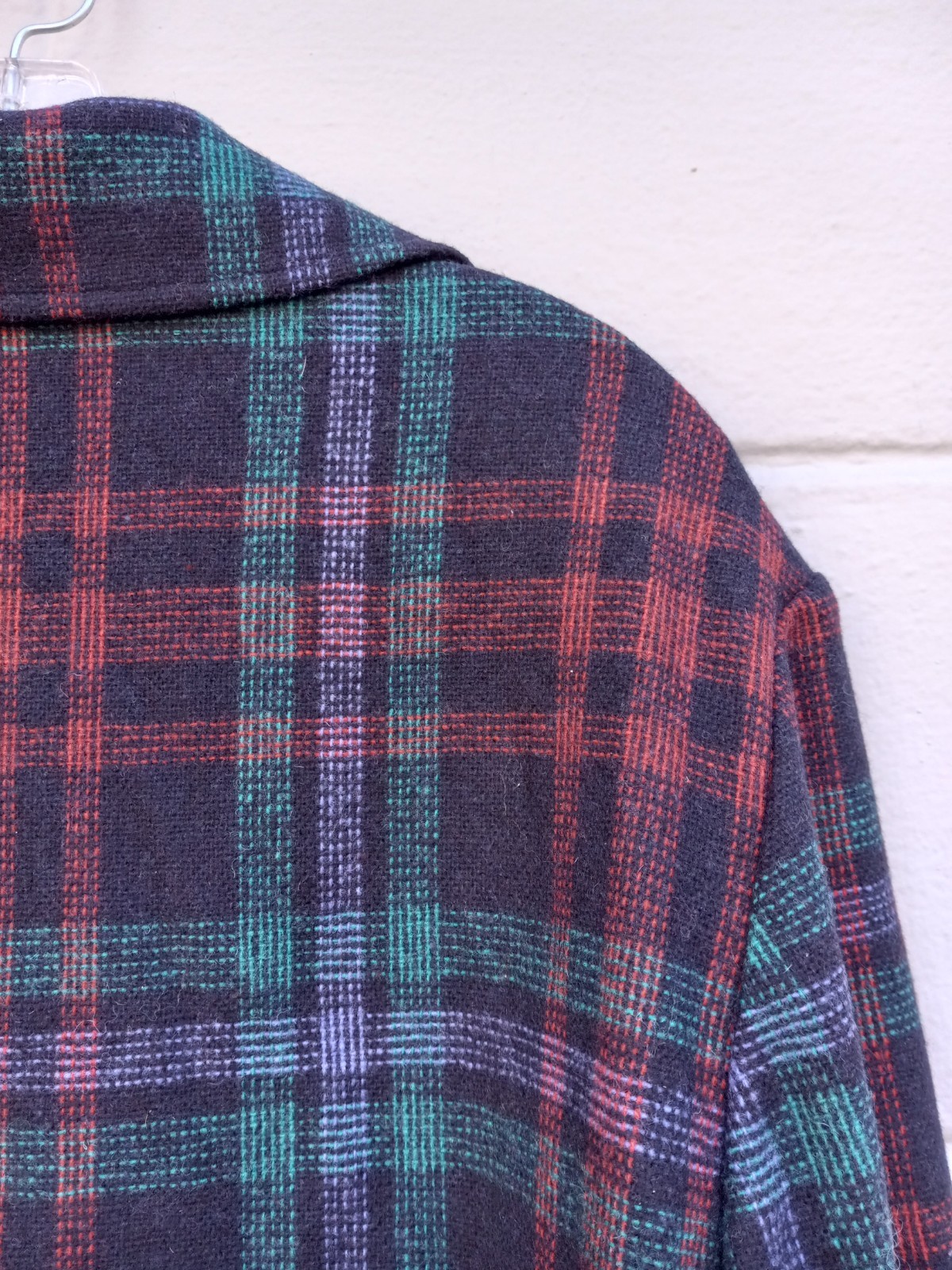 Pendleton Women’s Wool Shirt Jacket Button Up Long Sleeve Plaid #203 SZ M 49er