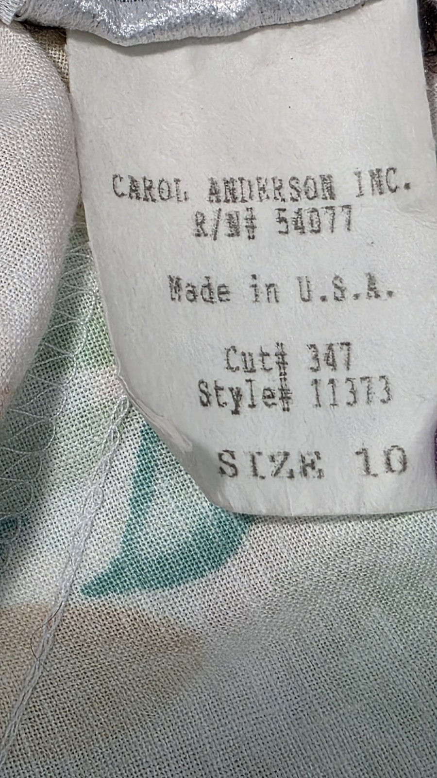 Vintage Carol Anderson Petite Floral Tie back Dress Size 2-4 Cottage Core Lolita