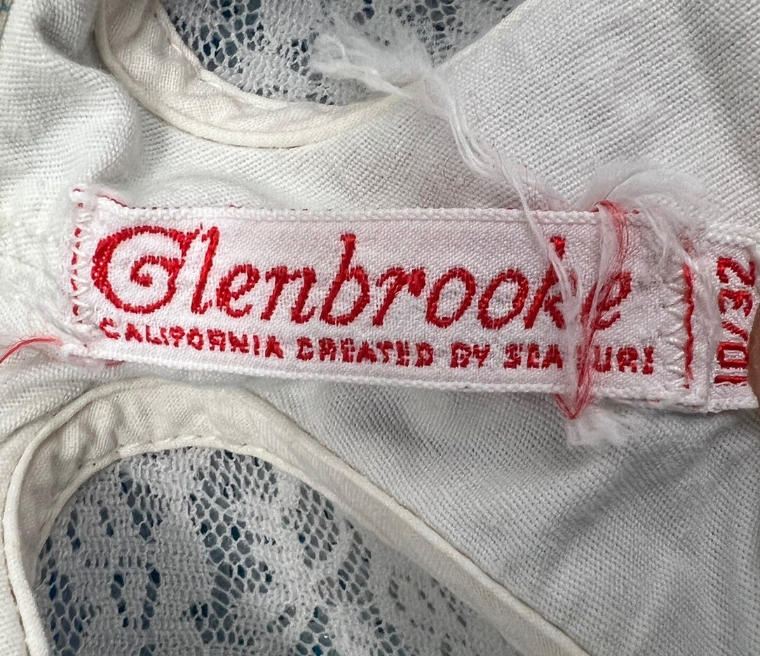 Swim Suit 1950s Pin Up Glenbrooke California Blue Bullet Bra Size 10/32 Cosplay
