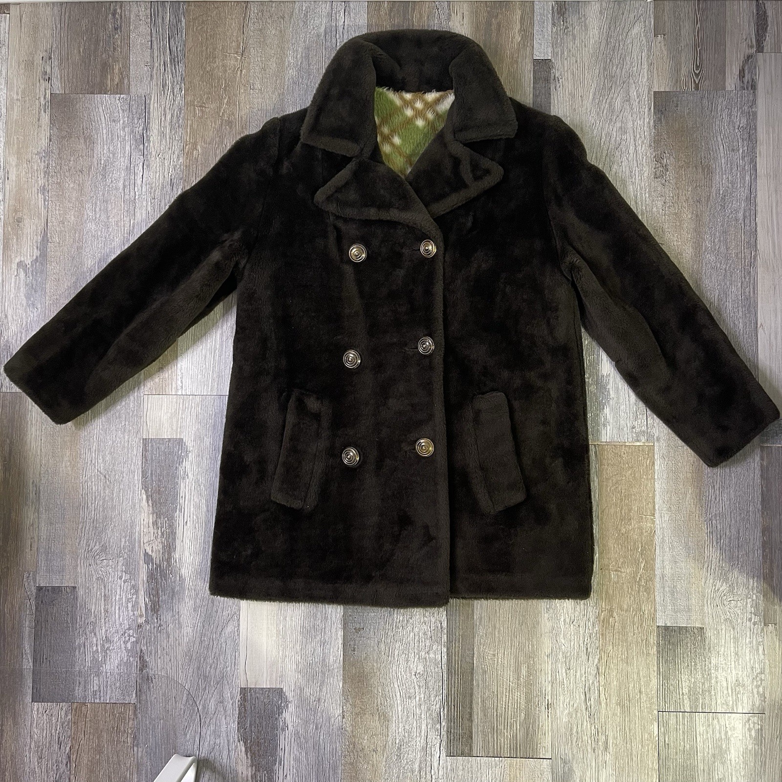 1970s Vintage Faux Fur Coat Union Made ILGWU – Made in USA Short Coat – No Size