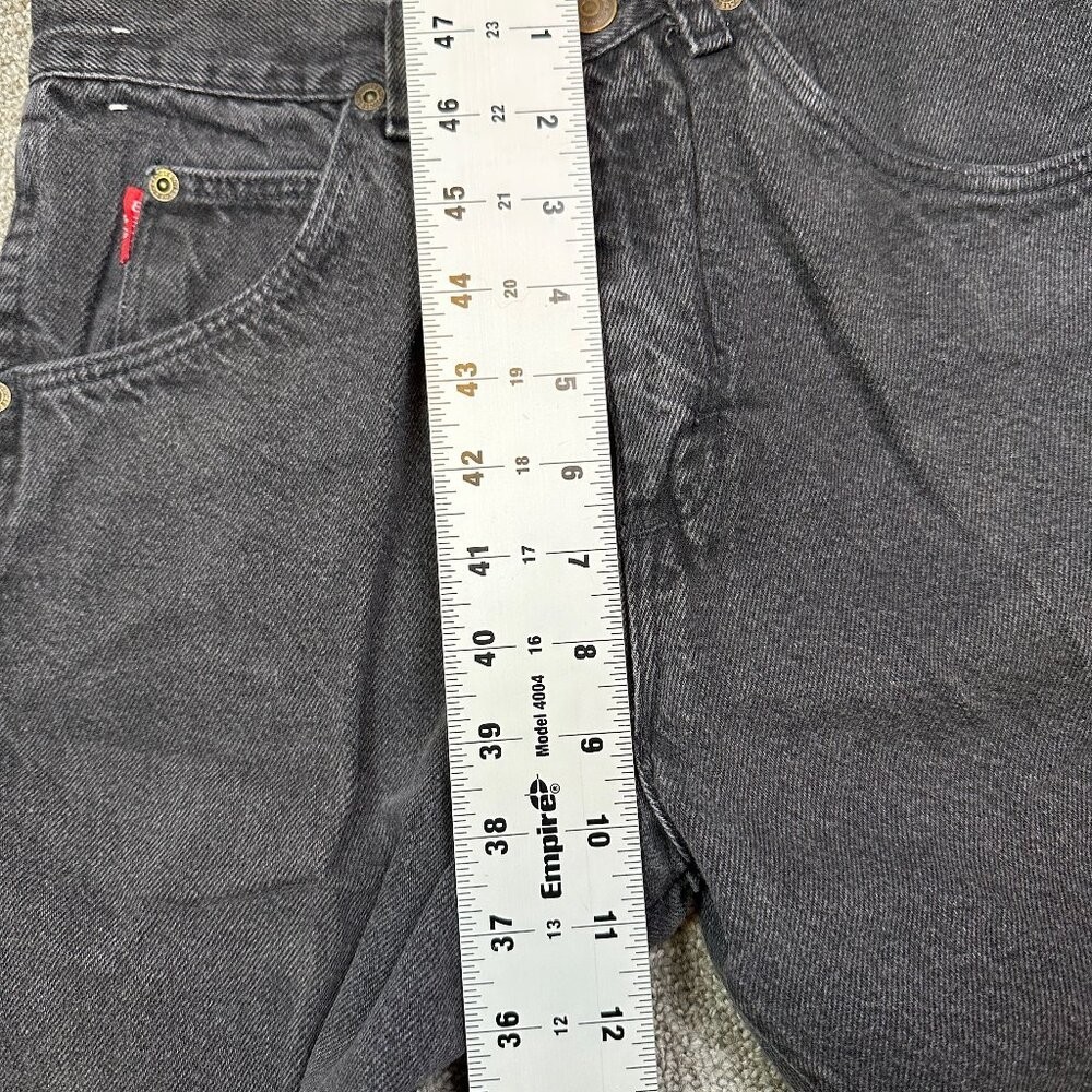 Vintage Bugle Boy Grey Denim 100% Cotton Tapered Leg High Rise Jeans 28 X 30