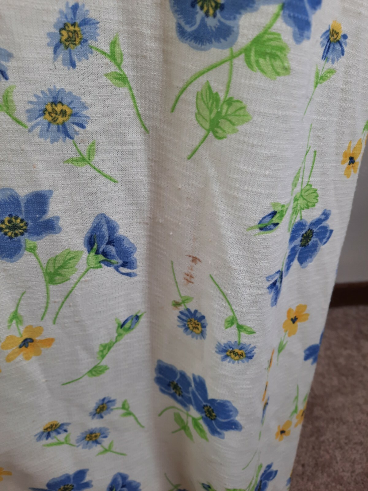 Vintage 70s Maxi Dress Cottagecore Floral Dress Flutter Empire M / L 12 /14