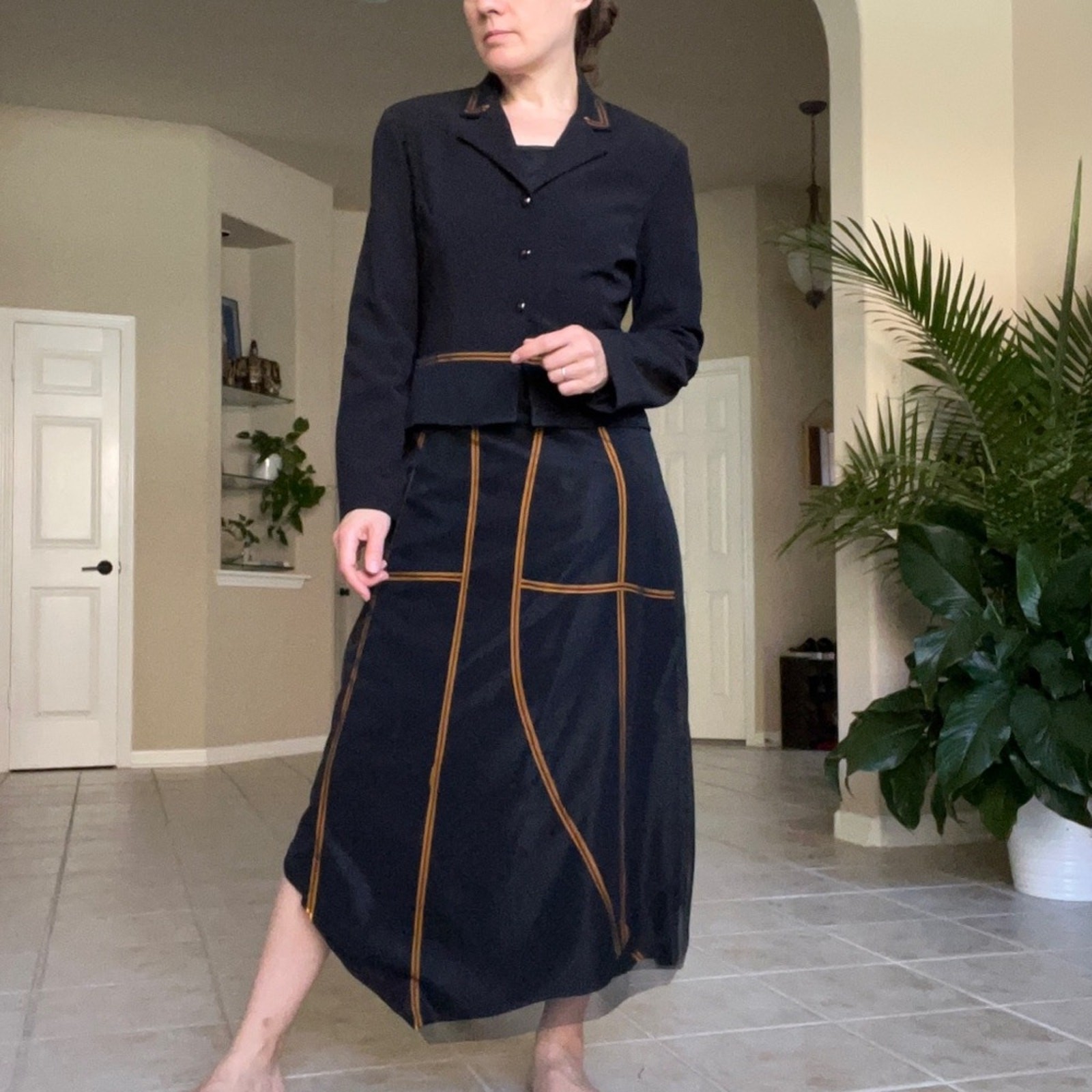 Batiste Paris French Designer Blazer Dress Suite Set, size 38-40 FR