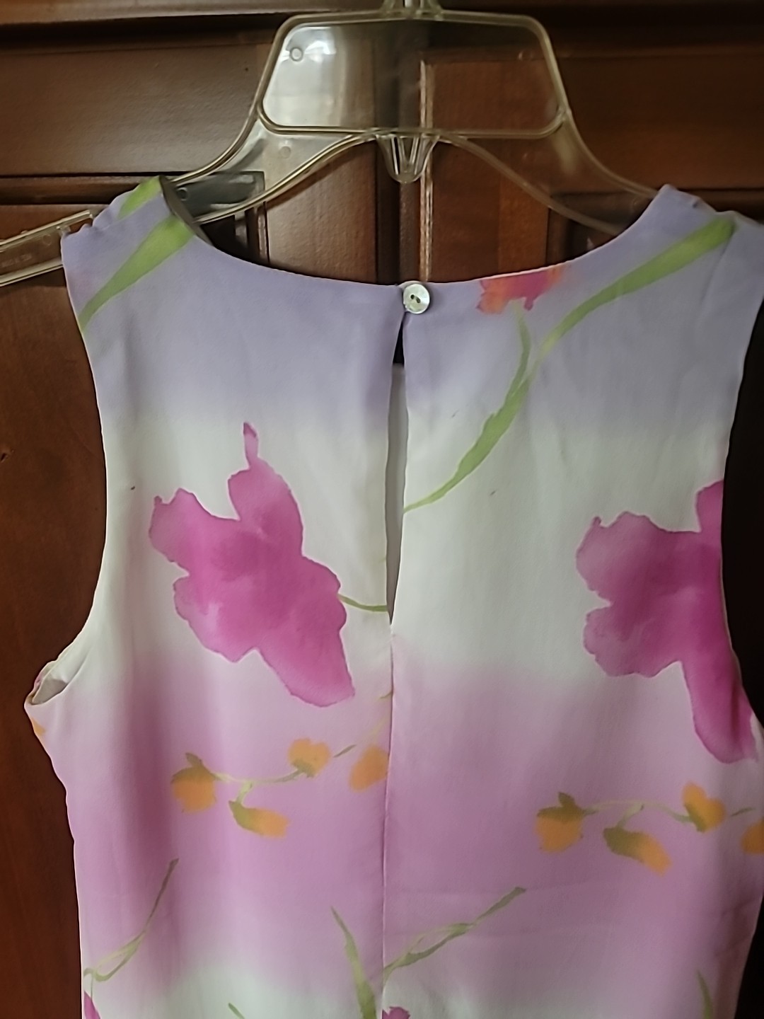 Soda Blu Sheer Flora Print Sheat Sleeveless Dress SZ S