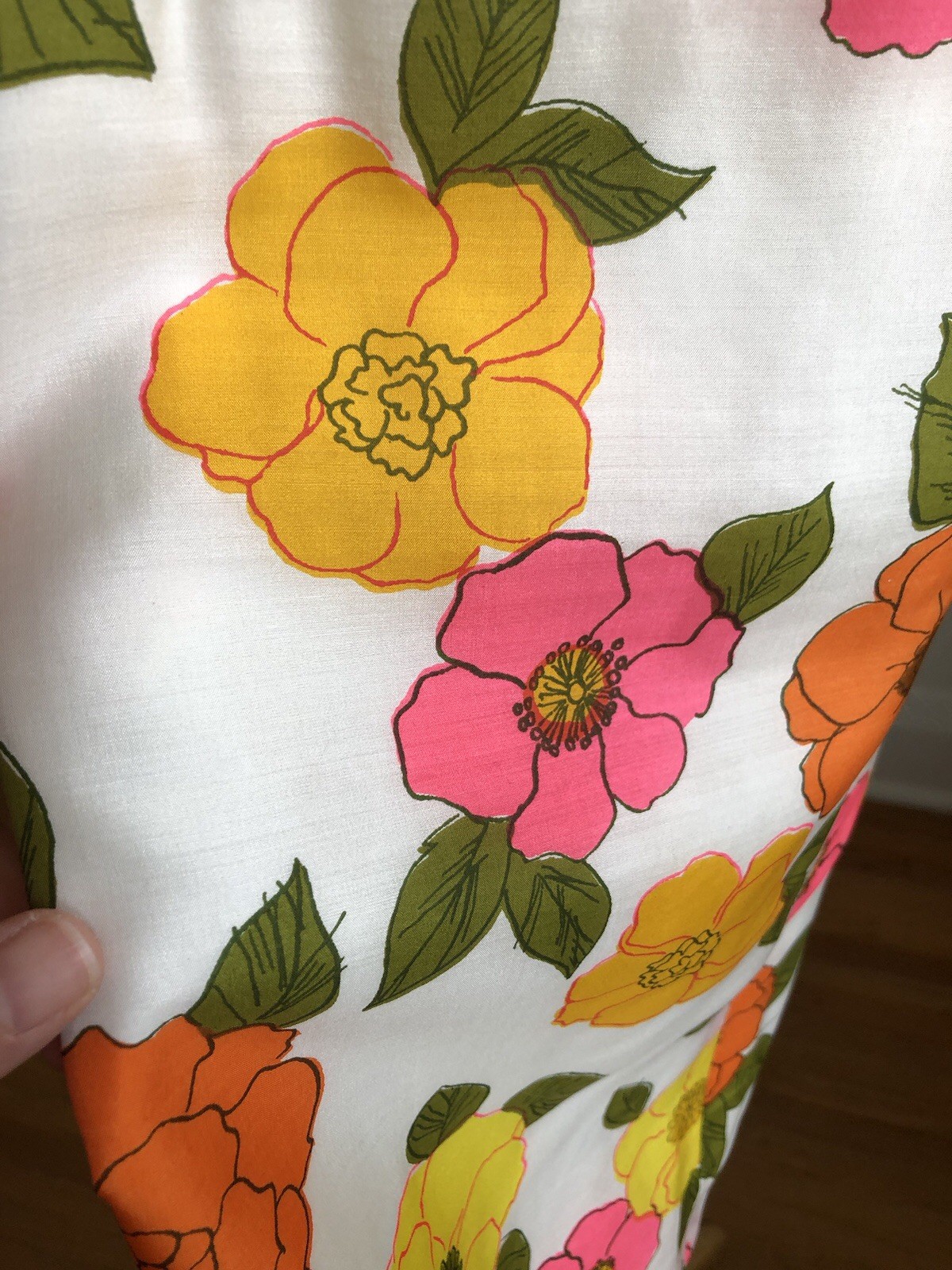 STUNNINGVTG EDITH FLAGG Floral 100% Silk Knee-length Sheath Dress SZ 12