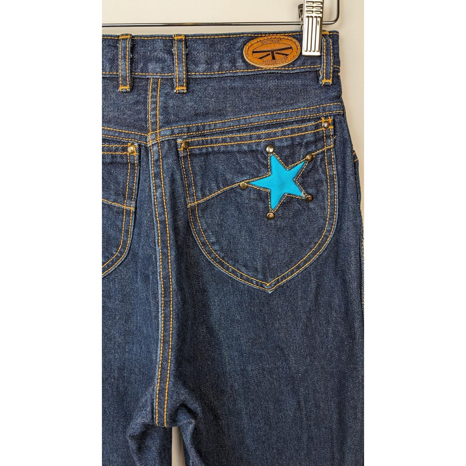 Vintage 70s Brittania jeans dark wash high waisted jeans Star pocket