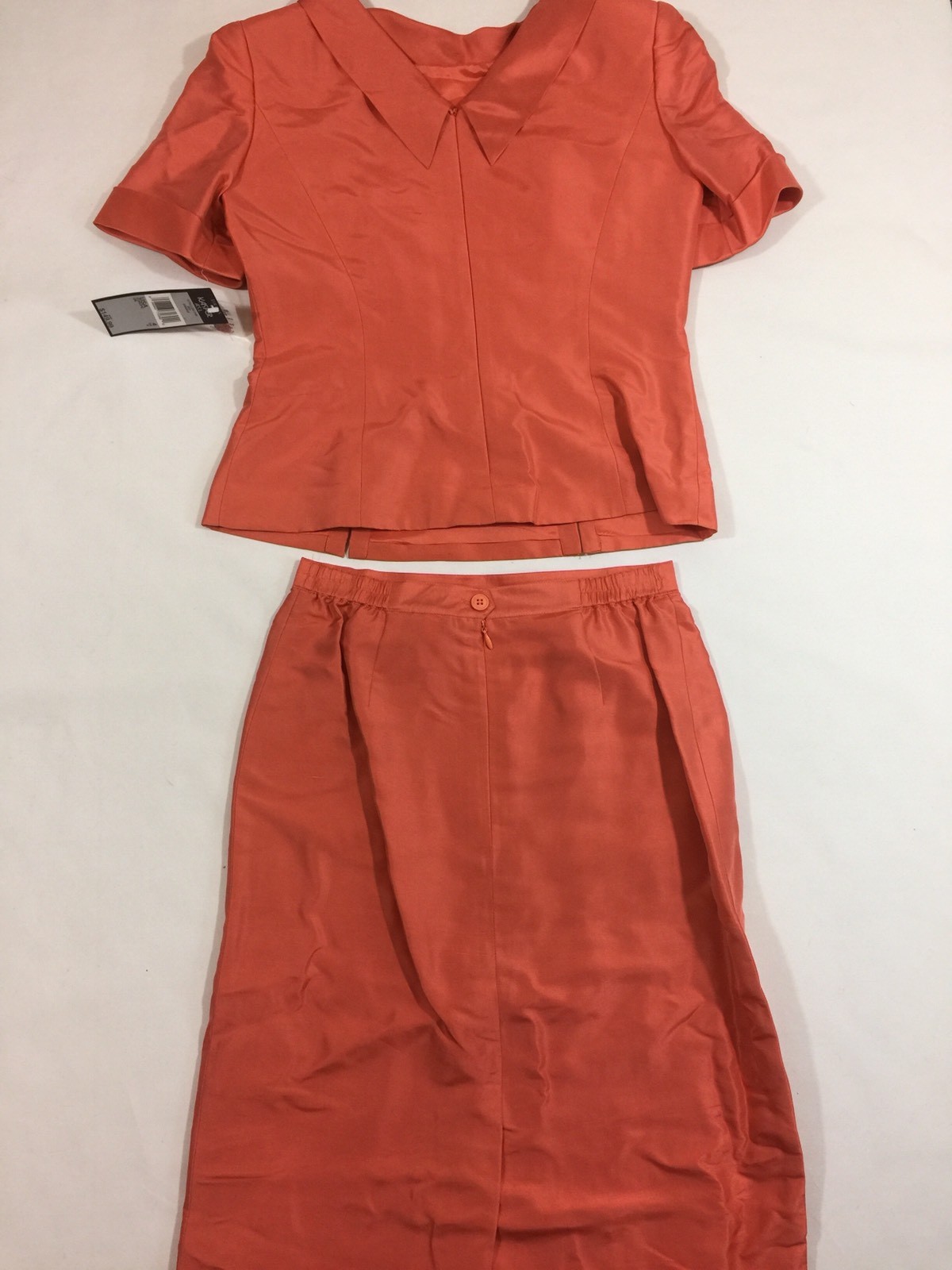 Kasper A.S.L. 2 Piece Skirt And Top Size 4 Silk Vintage 60s Style NWT Dead Stock