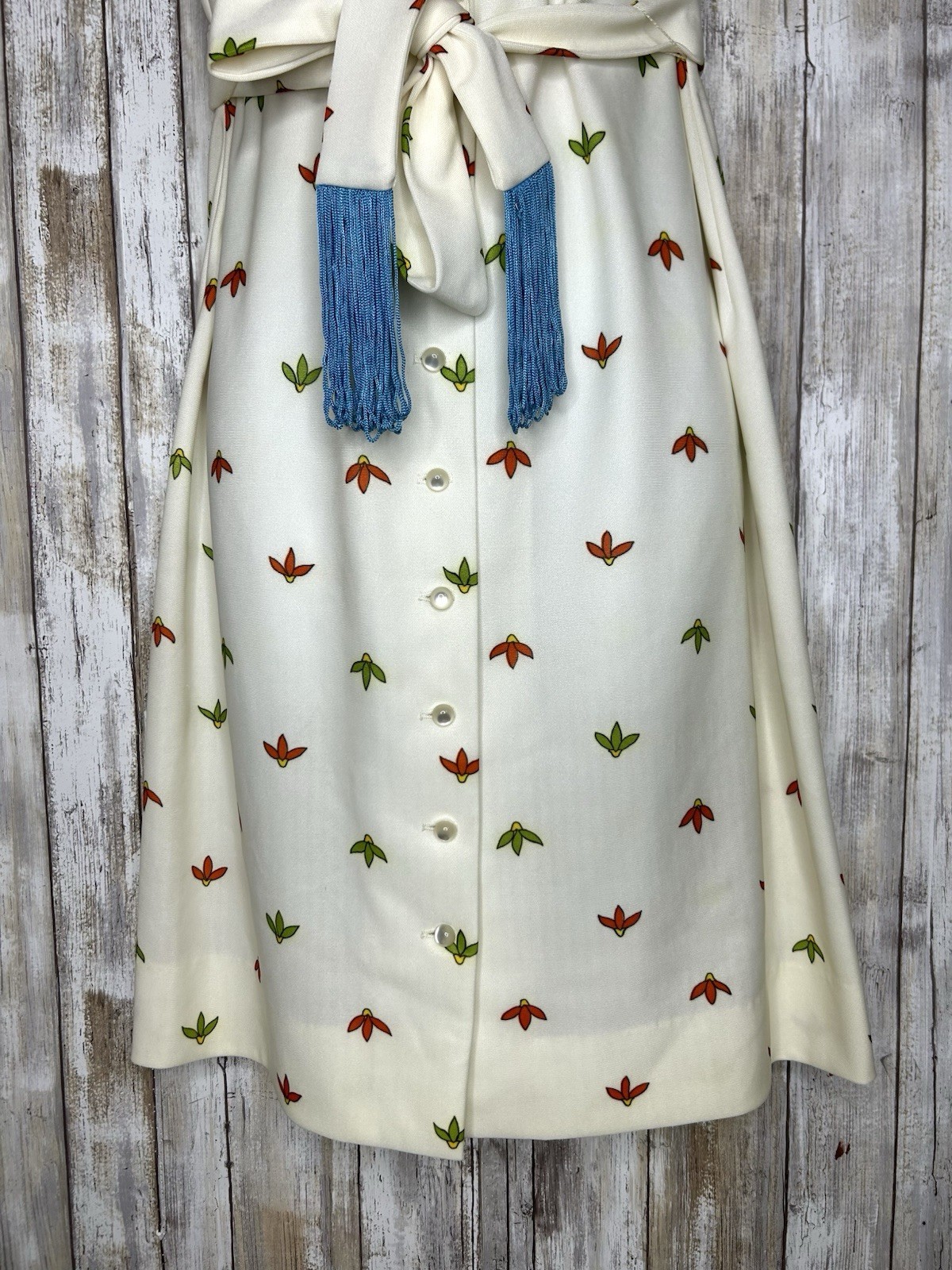 Vintage 60s 70s A Leslie Faye Original Dress Sleeveless With Belt