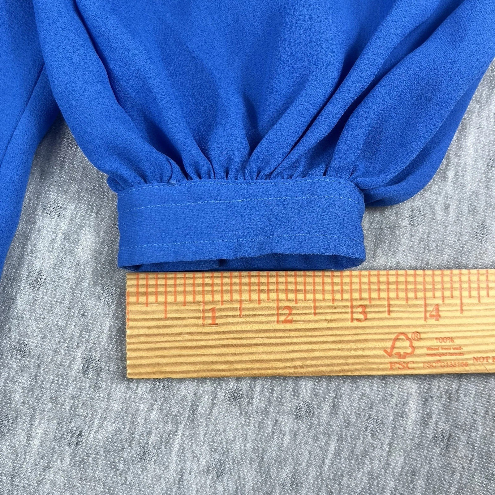 Vintage Givenchy For Chesa Mother Of Pearl Button Up Blouse Blue Size 6 Pleated