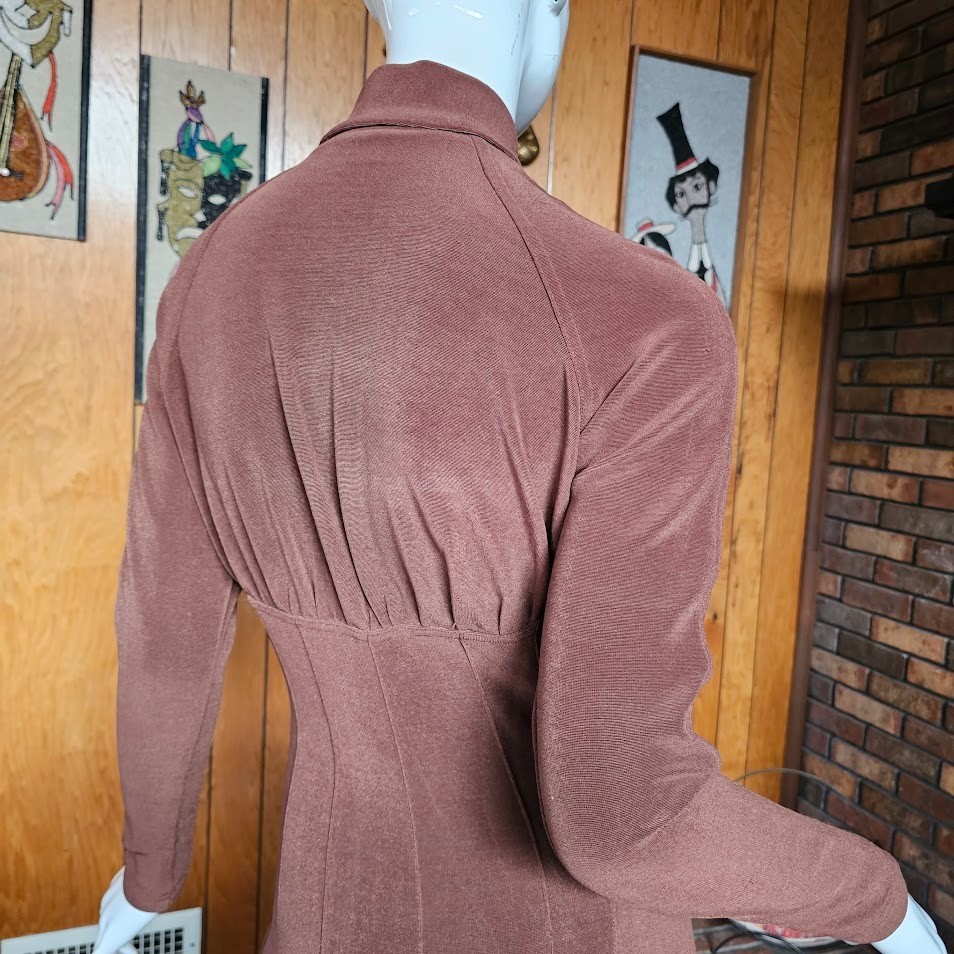 Vtg 80s Urban Ski Bunny Corset Seams Catsuit Slinky Stirrup Pants Jumpsuit S/M
