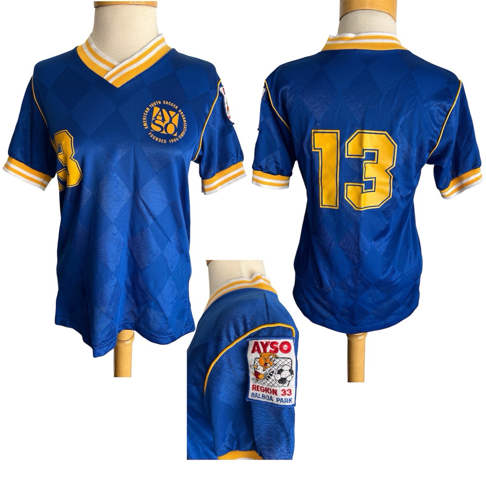 AYSO #13 Vintage 80s Balboa Park Region 33 American Youth Soccer Jersey Small